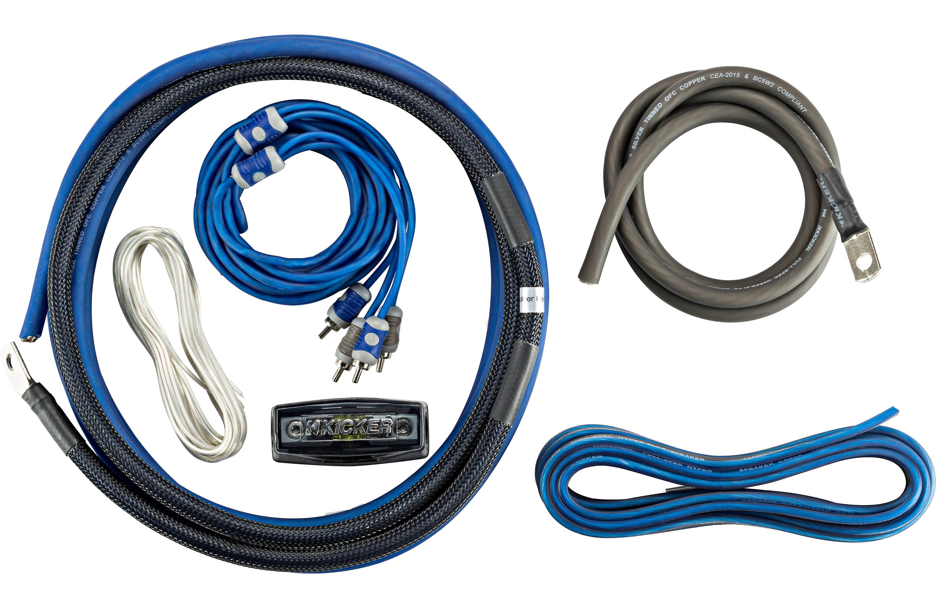 Kicker 46CK4 4AWG 2-Channel Amp Kit - Freemans Car Stereo