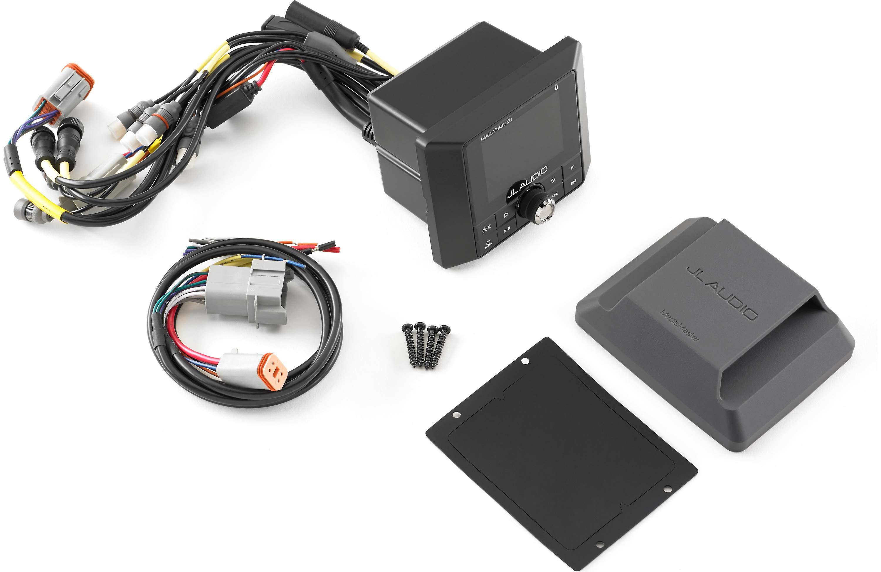 JL Audio MM50 Marine Source Unit + x2 Pair 6.5" M3-650X-C-GW Speakers Bundle