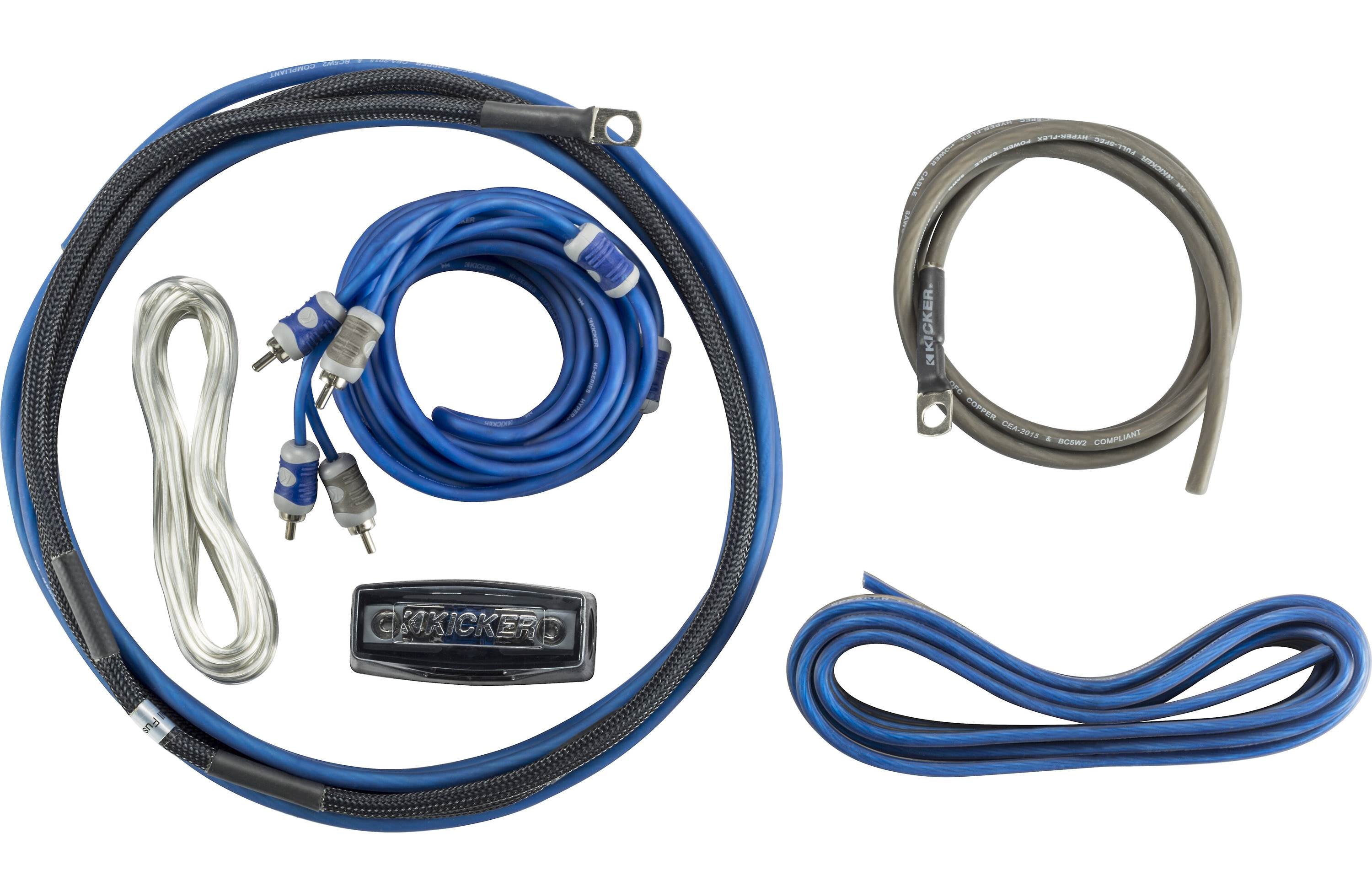 Kicker 46CK8 8AWG 2-Channel Amp Kit - Freemans Car Stereo