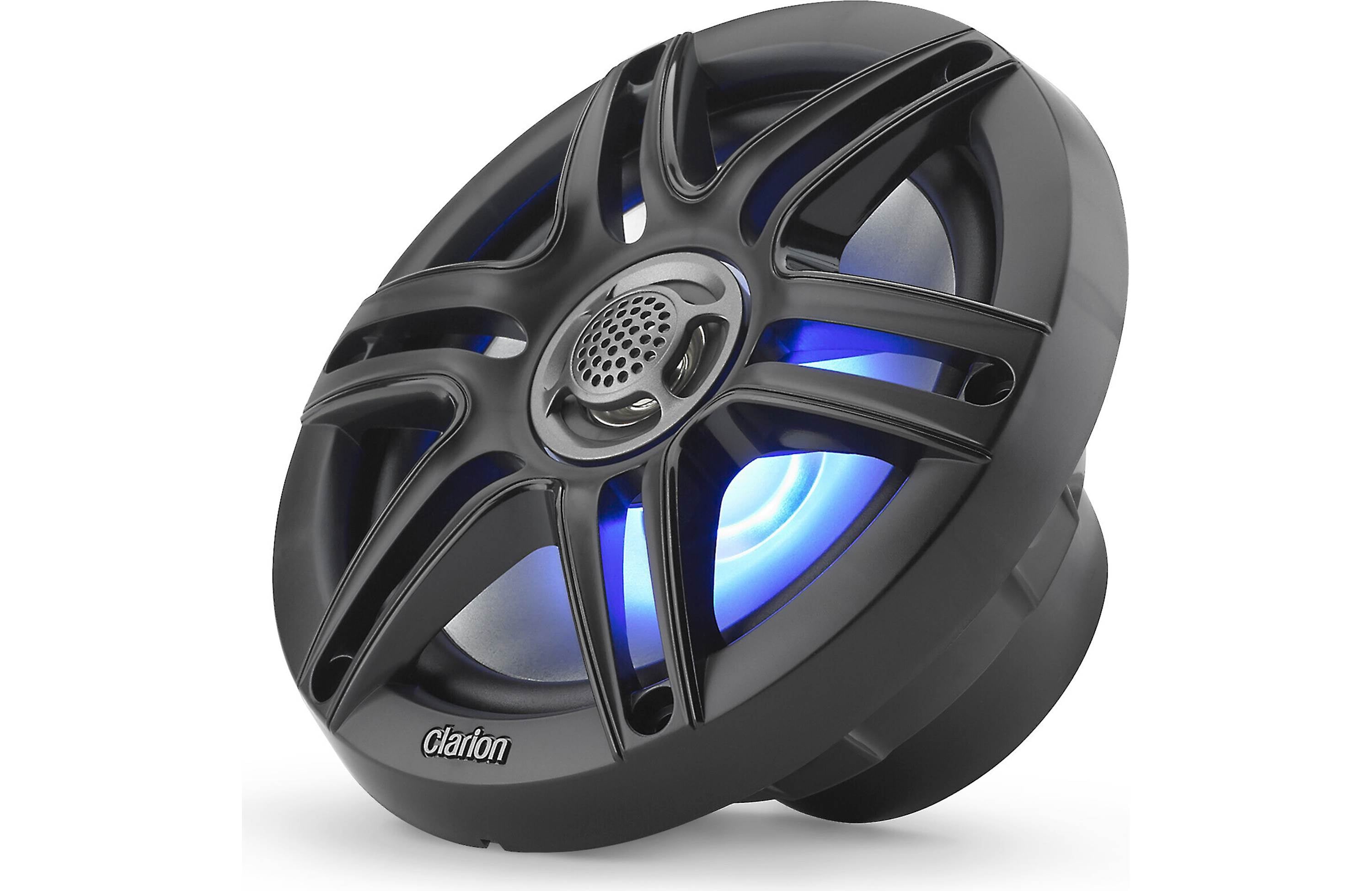 Clarion GR10BT + x2 Pair CMS-651RGB-SWB 6.5" Marine Speakers with LEDS Bundle