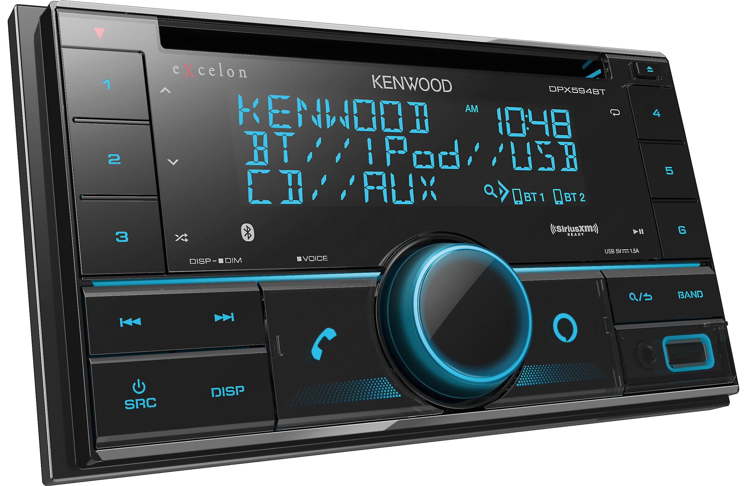 Kenwood DPX594BT 2-DIN CD Receiver and SiriusXM SXV300V2 Tuner