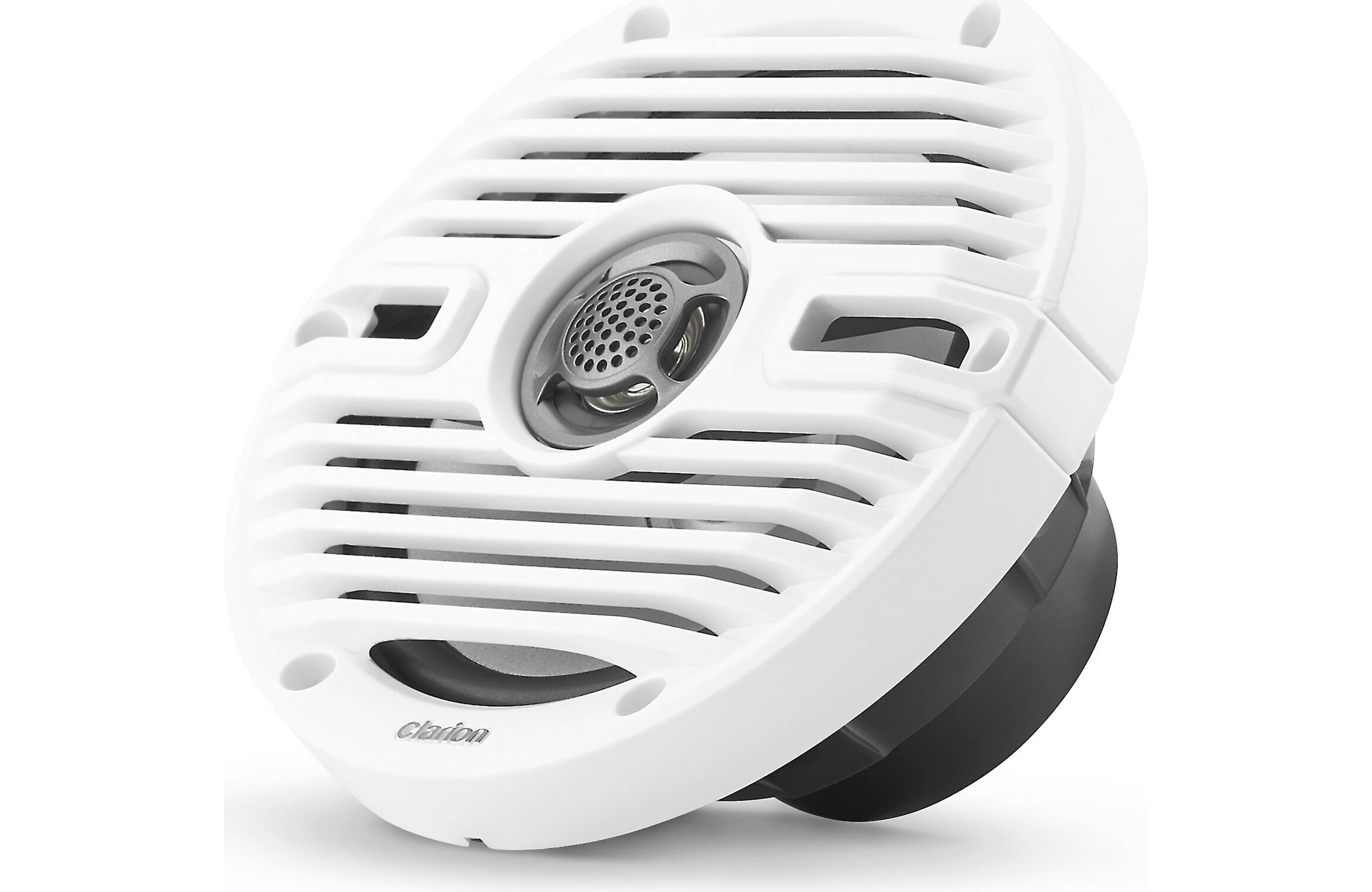 Clarion CMS-651-CWB 6.5 Inch Marine Coaxial Speakers Pair with Classic Grilles