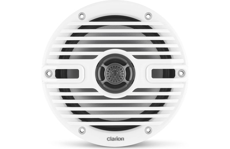 Clarion GR10BT Marine Receiver + CMS-651-CWB (1 Pair) Marine Speaker Bundle
