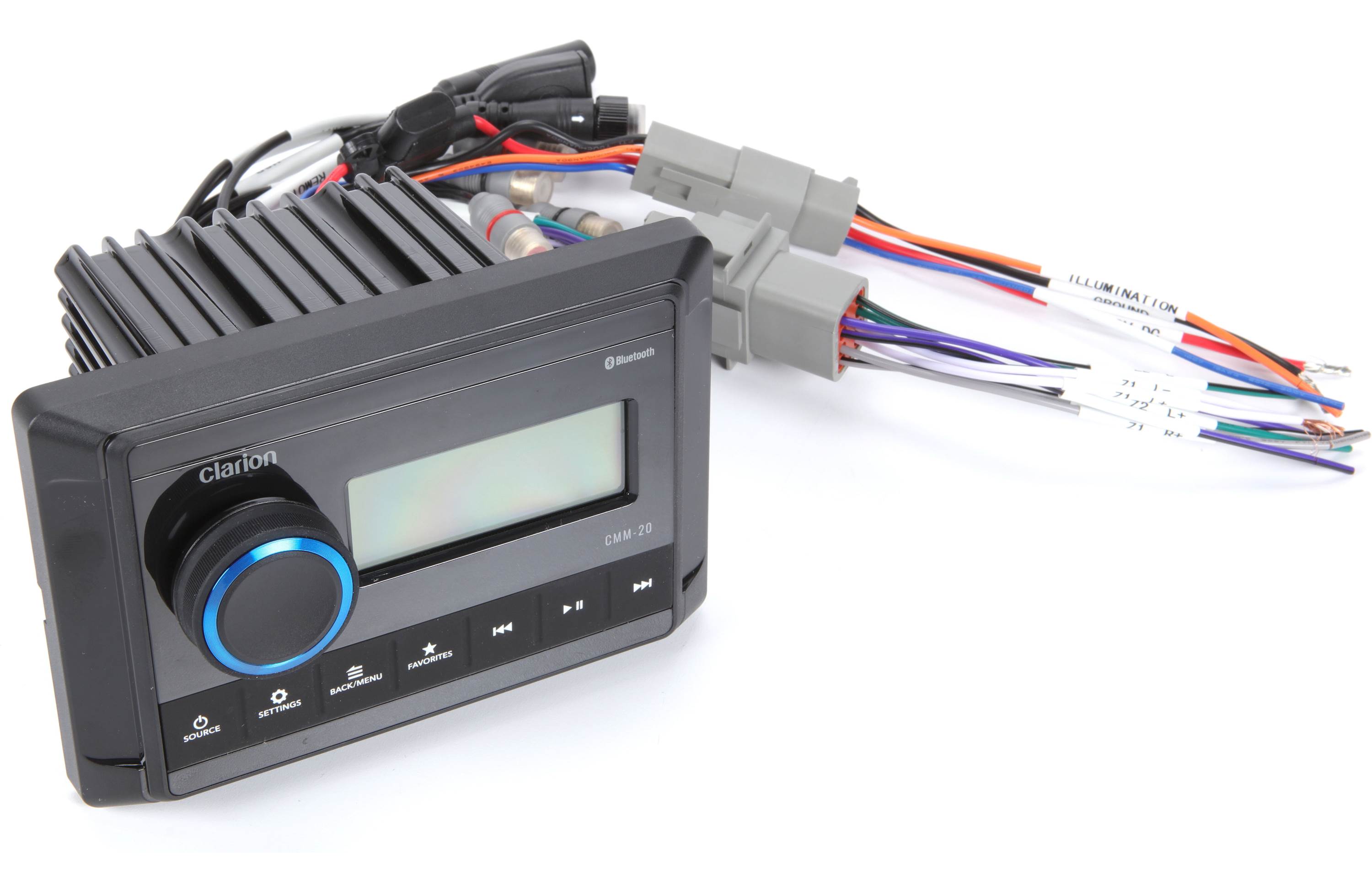Clarion CMM-20 Marine Digital Media Receiver w/ High-Contrast Display