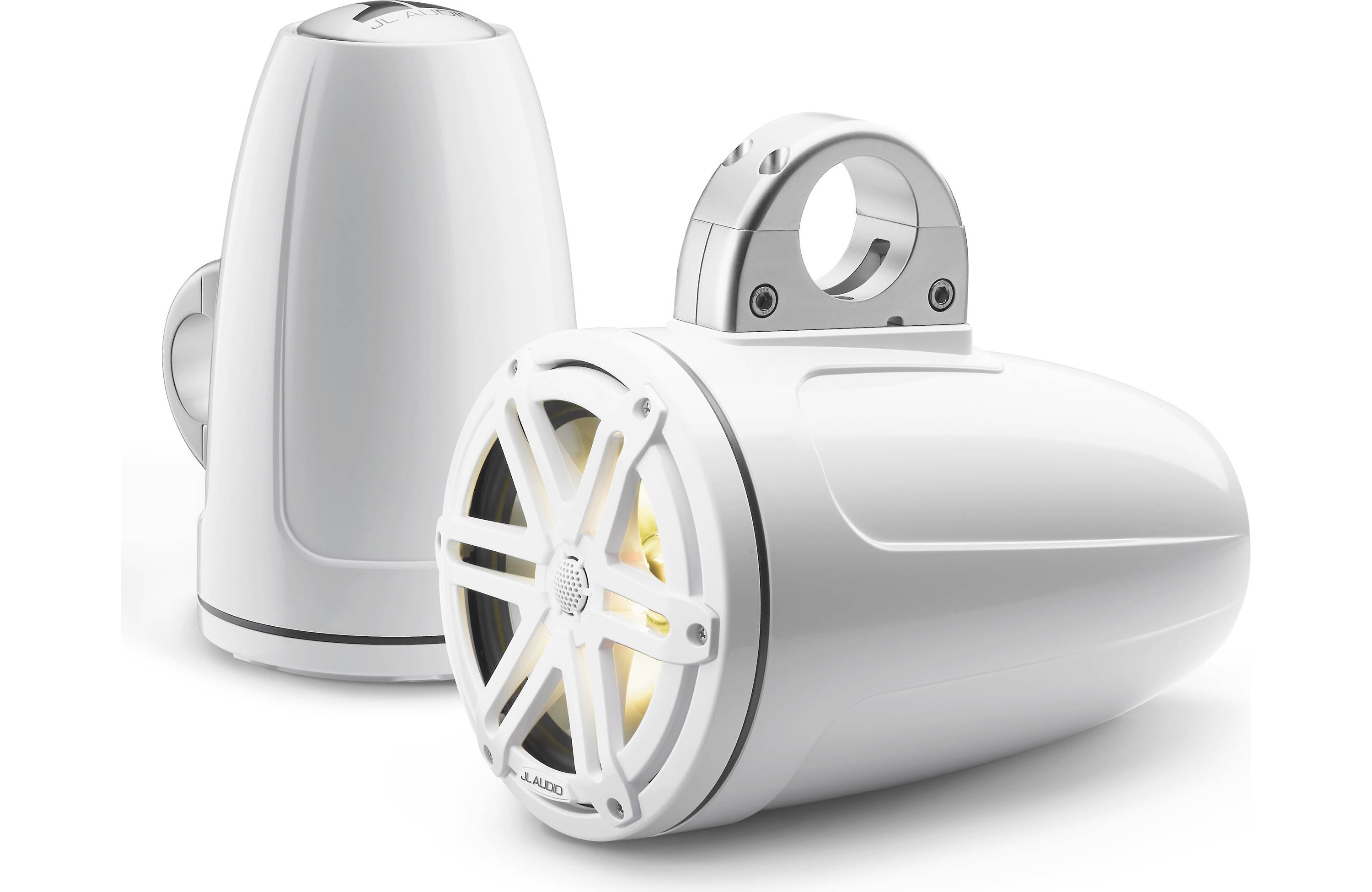 JL Audio M3-770ETXv3-Gw-S-Gw-i M3 Series 7.7" wakeboard tower speakers with LED lights