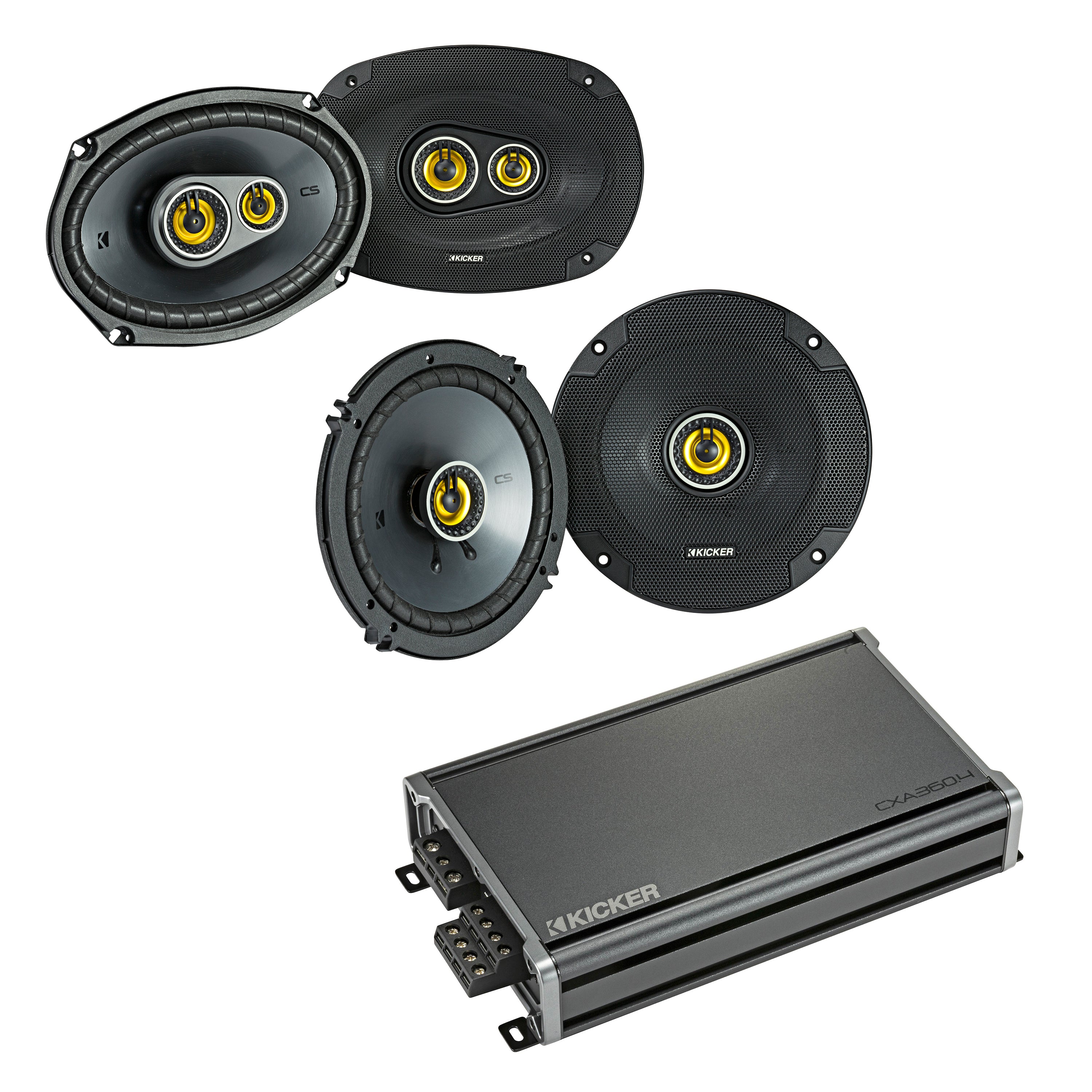 Kicker 1 Pair of 46CSC6934 + 1 Pair of 46CSC654 + 46CXA3604T Bundle