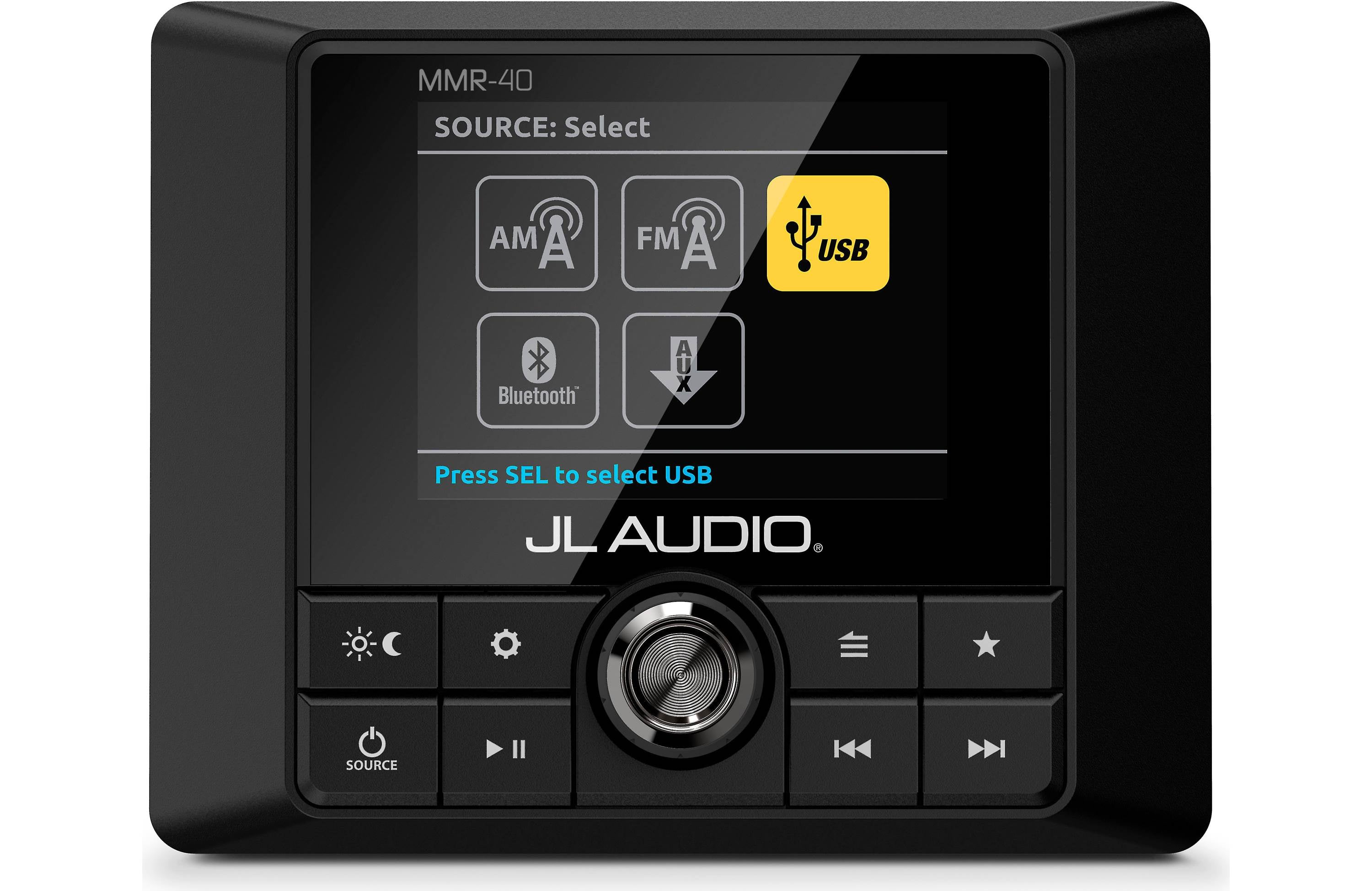 JL Audio MMR-40 Wired Full-Function NMEA 2000 Network Controller with Full-Color LCD Display for use with MediaMaster