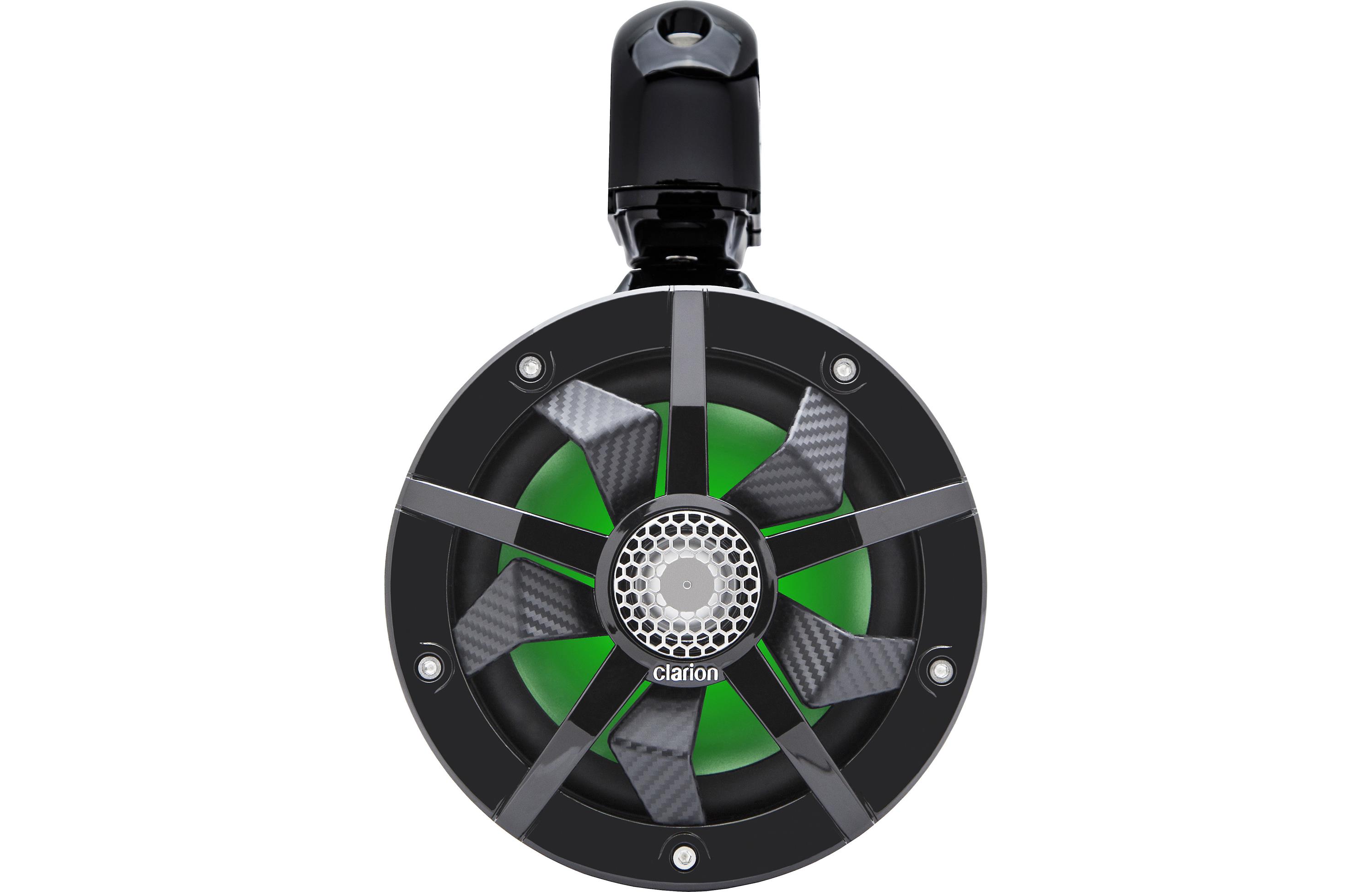 Clarion CM1624TB 6.5" Marine Black Tower Speakers w/ Swiveling Clamps