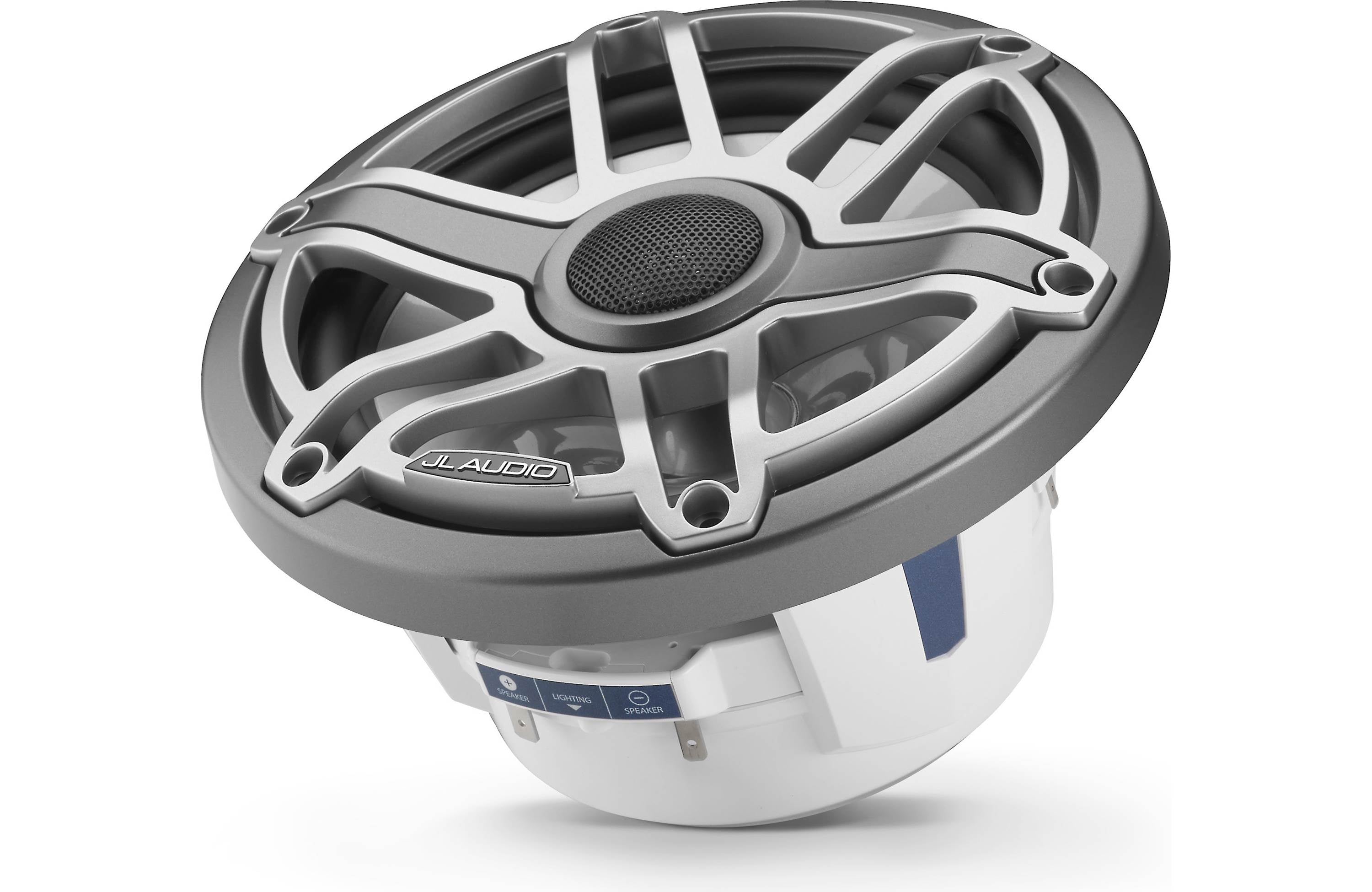 JL Audio M6-770X-S-GMTI 7.7" Marine Coaxial Speakers, Gunmetal Trim and Titanium Sport Grille