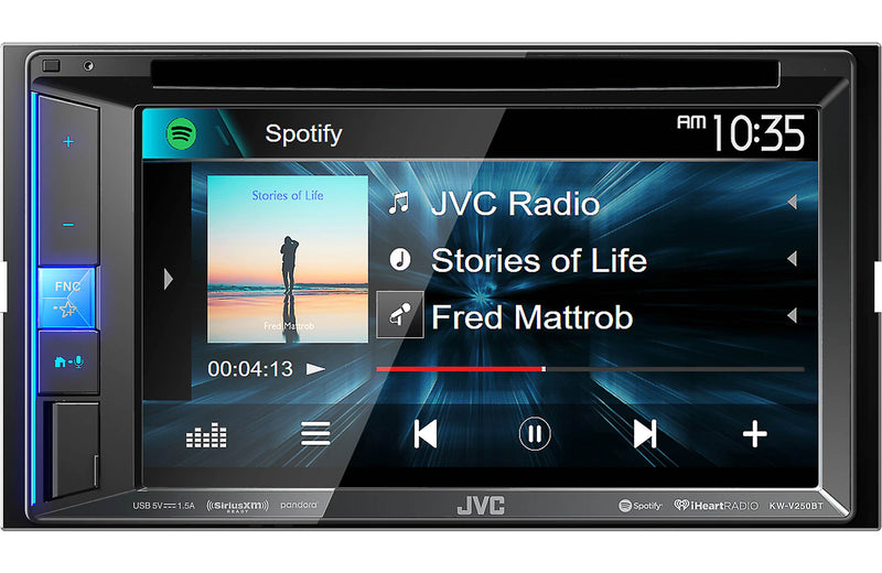 JVC KW-V250BT 6.8" Built in Bluetooth and In-Dash DVD Receiver