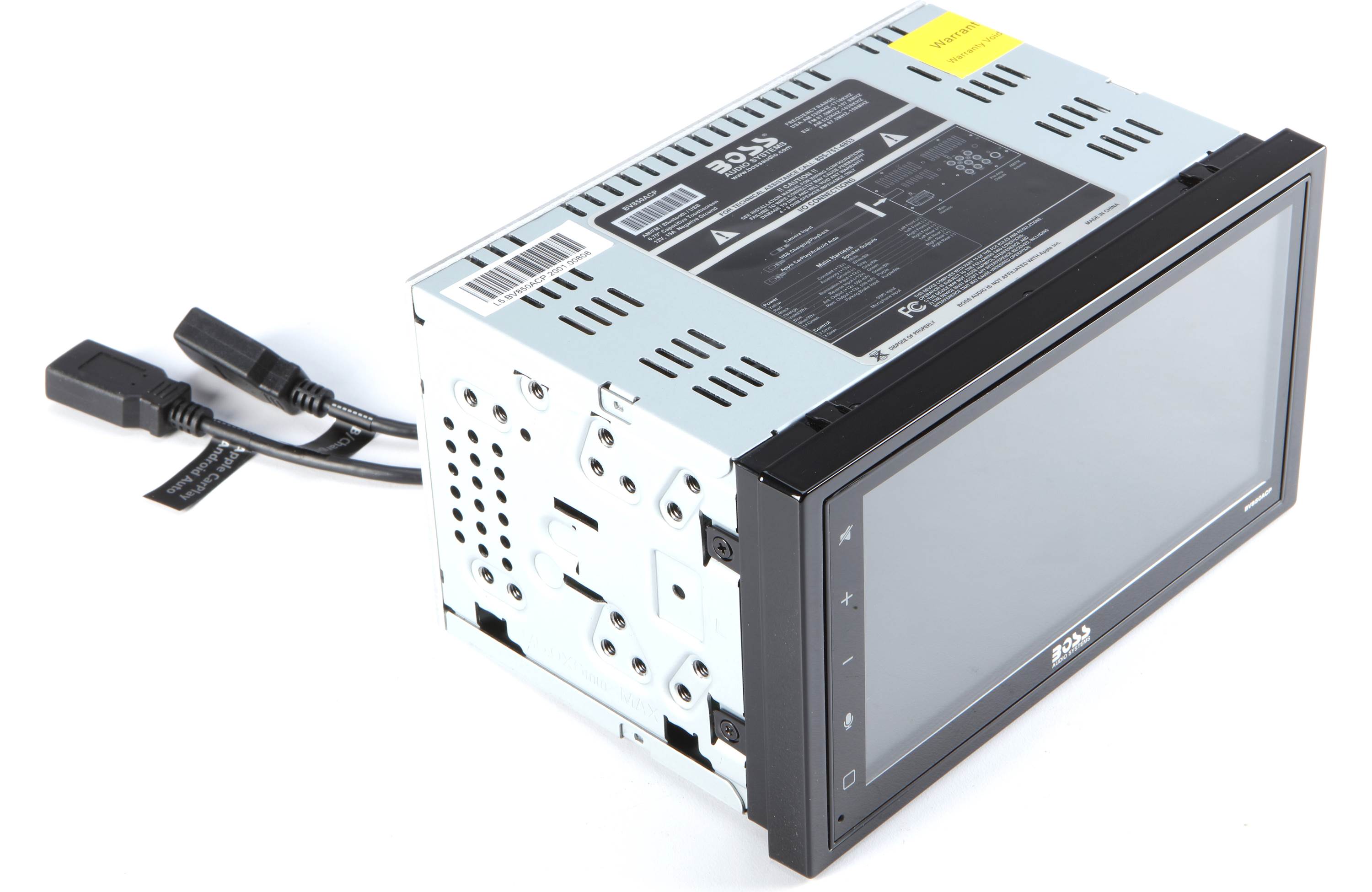 Boss Audio BV850ACP 2-DIN Head Unit Wired Apple CarPlay and Android Auto