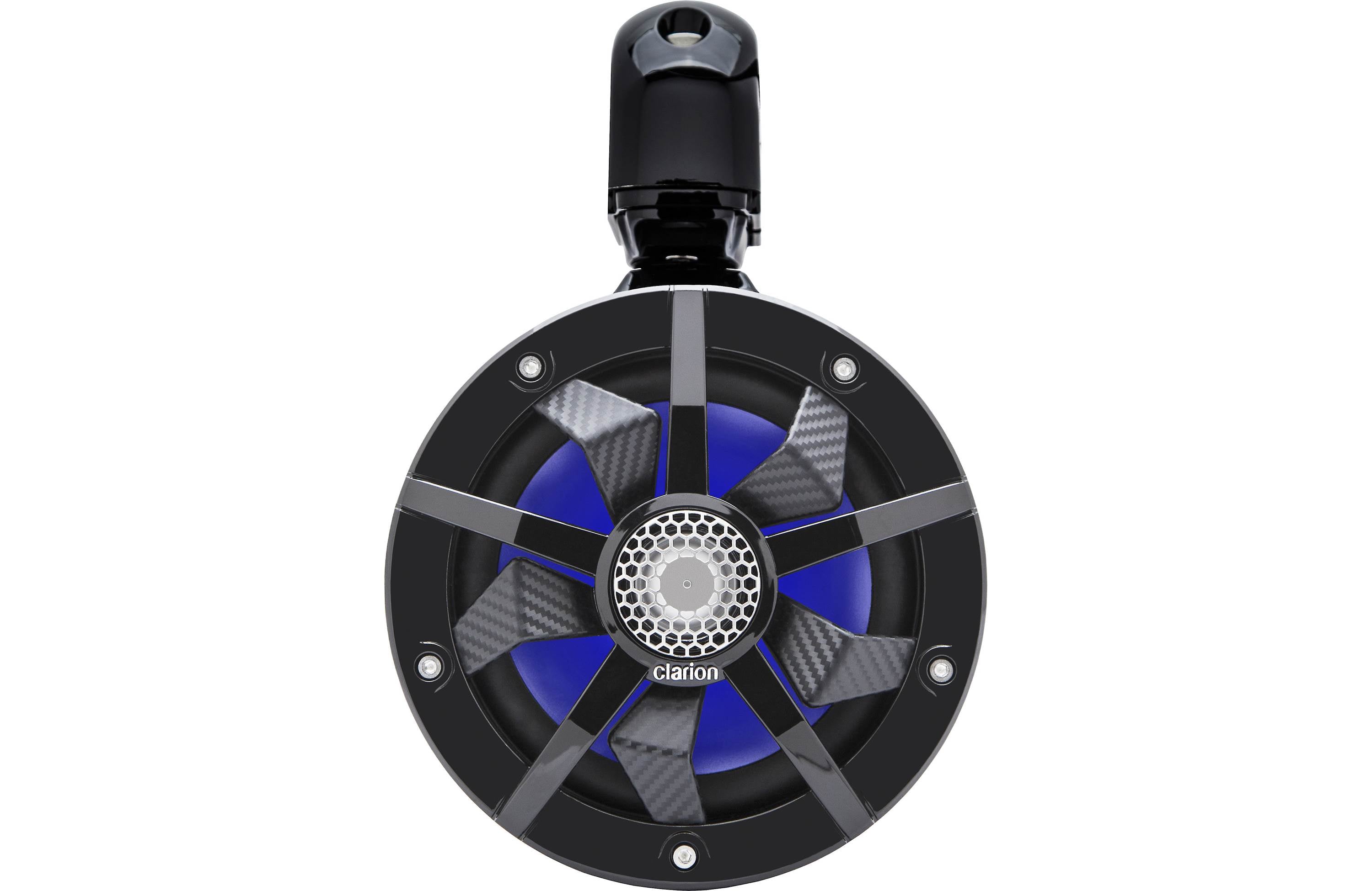 Clarion CM1624TB 6.5" Marine Black Tower Speakers w/ Swiveling Clamps