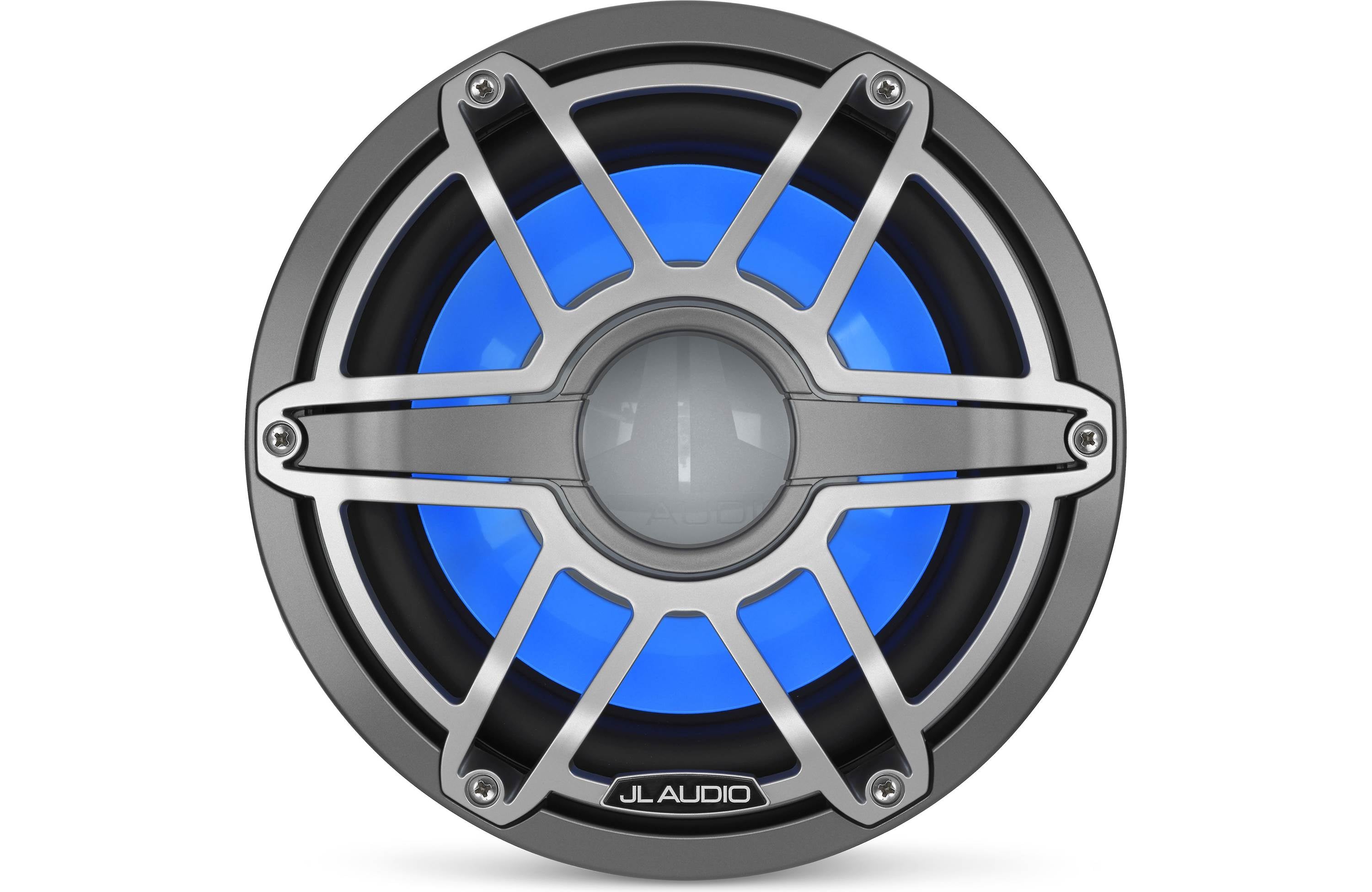 JL Audio M6-10IB-S-GmTi-i-4 10" Marine Subwoofer LED Lighting, Gunmetal Trim, Titanium Sport Grille, 4 Ω