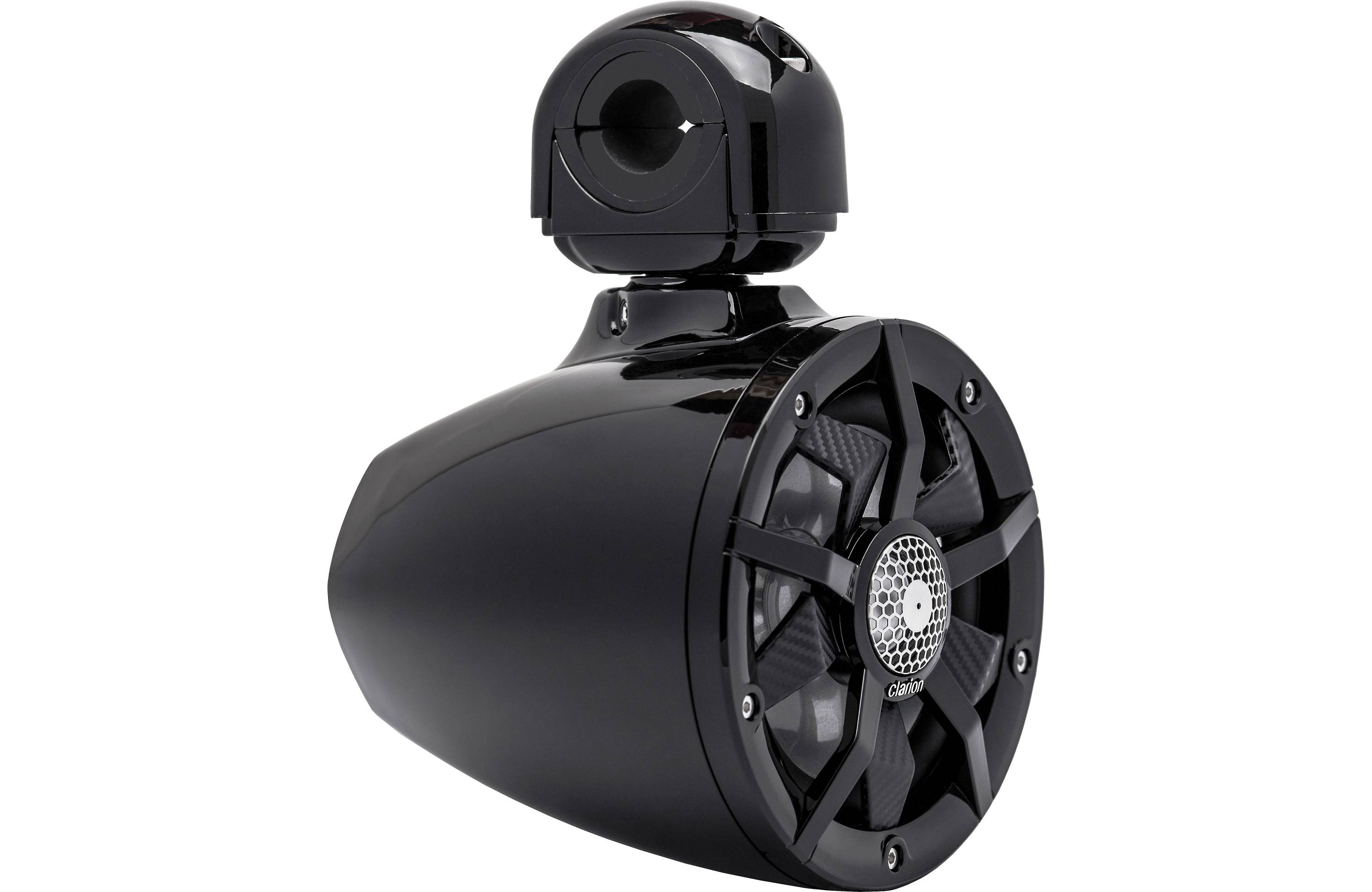 Clarion CM1624TB 6.5" Marine Black Tower Speakers w/ Swiveling Clamps