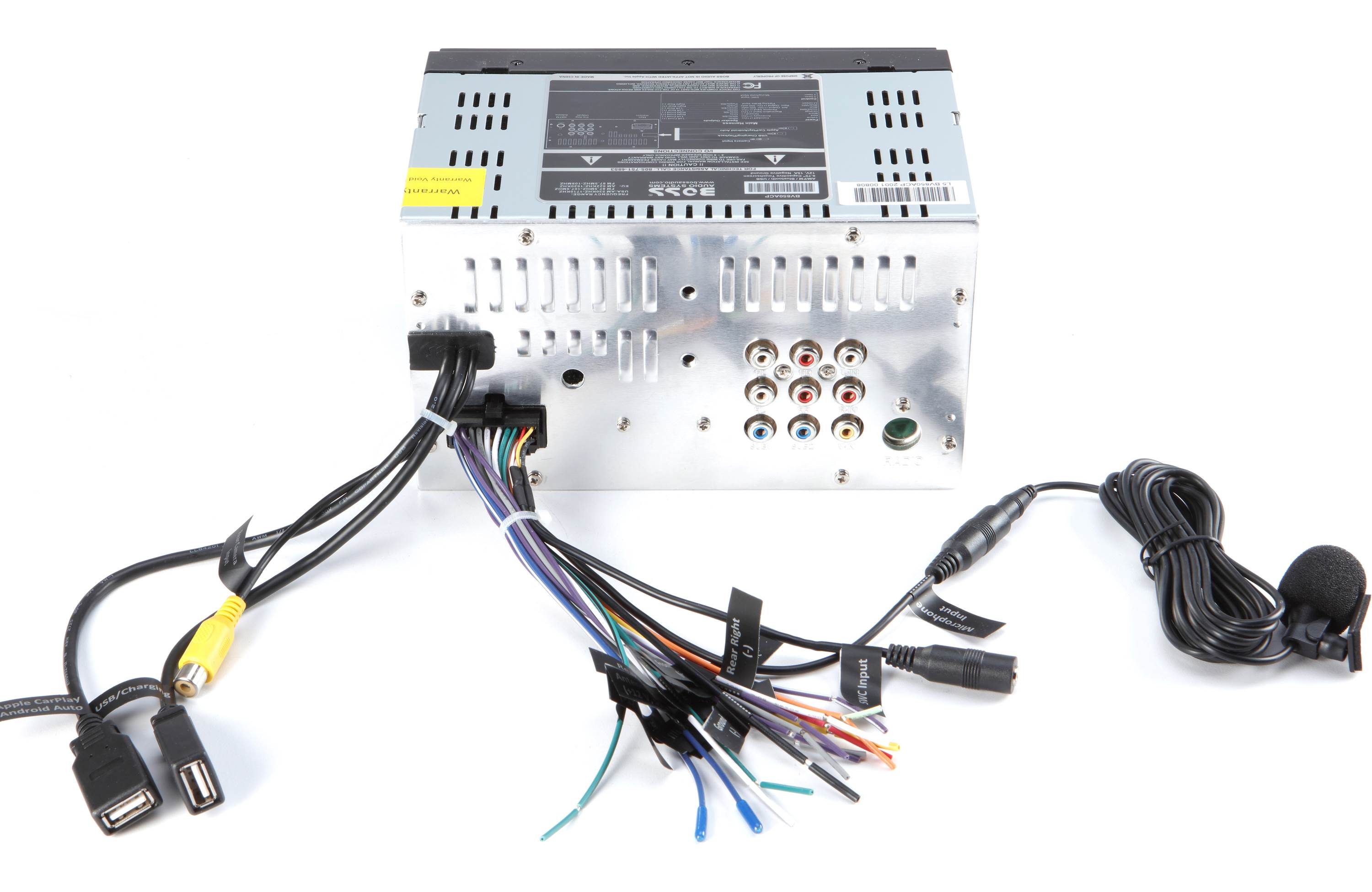 Boss Audio BV850ACP 2-DIN Head Unit Wired Apple CarPlay and Android Auto