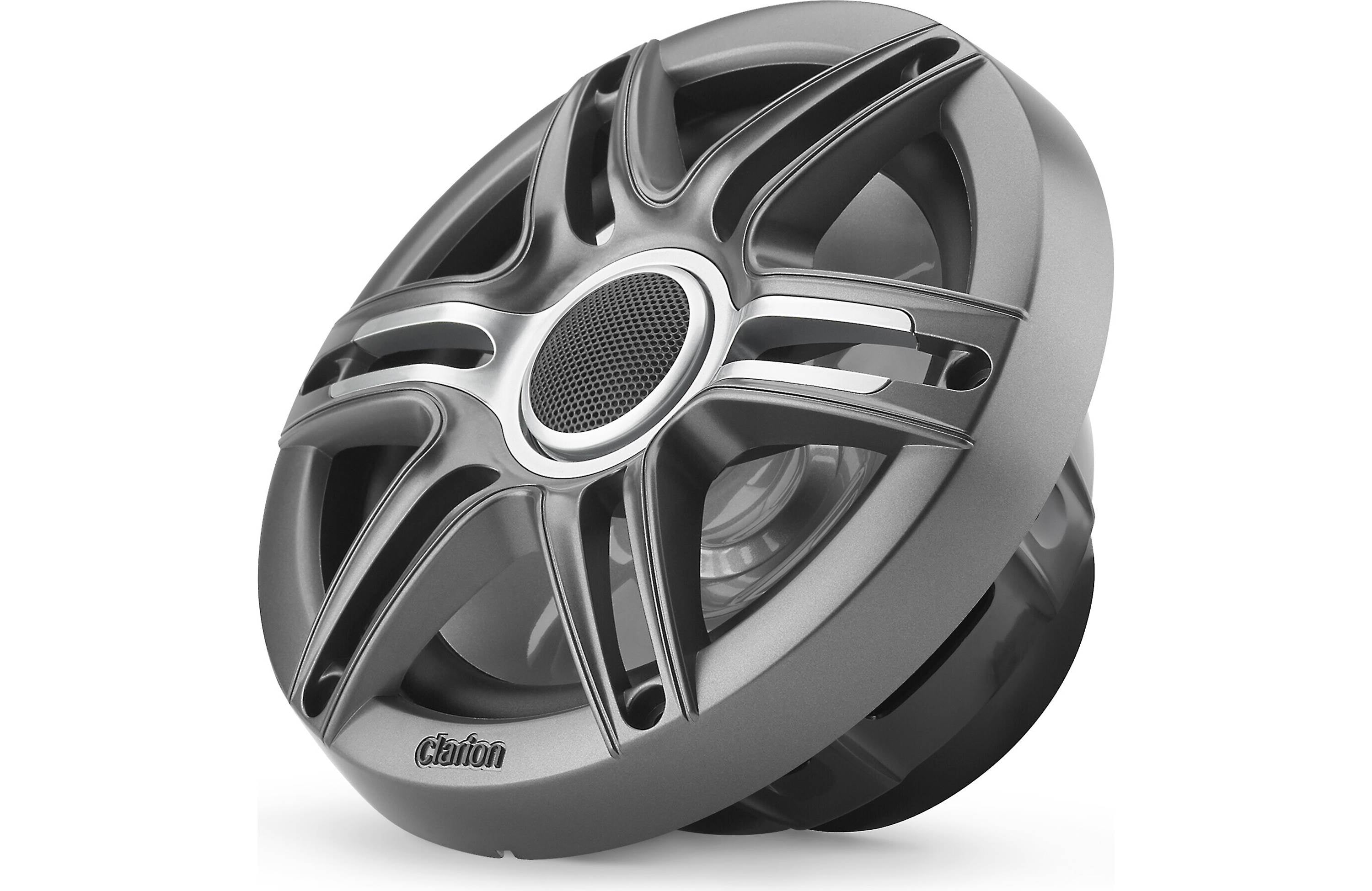 Clarion CMSP-771RGB-SWG 7.7 Inch Premium Marine Coaxial Speakers Pair w/ Sport Grilles & LEDs