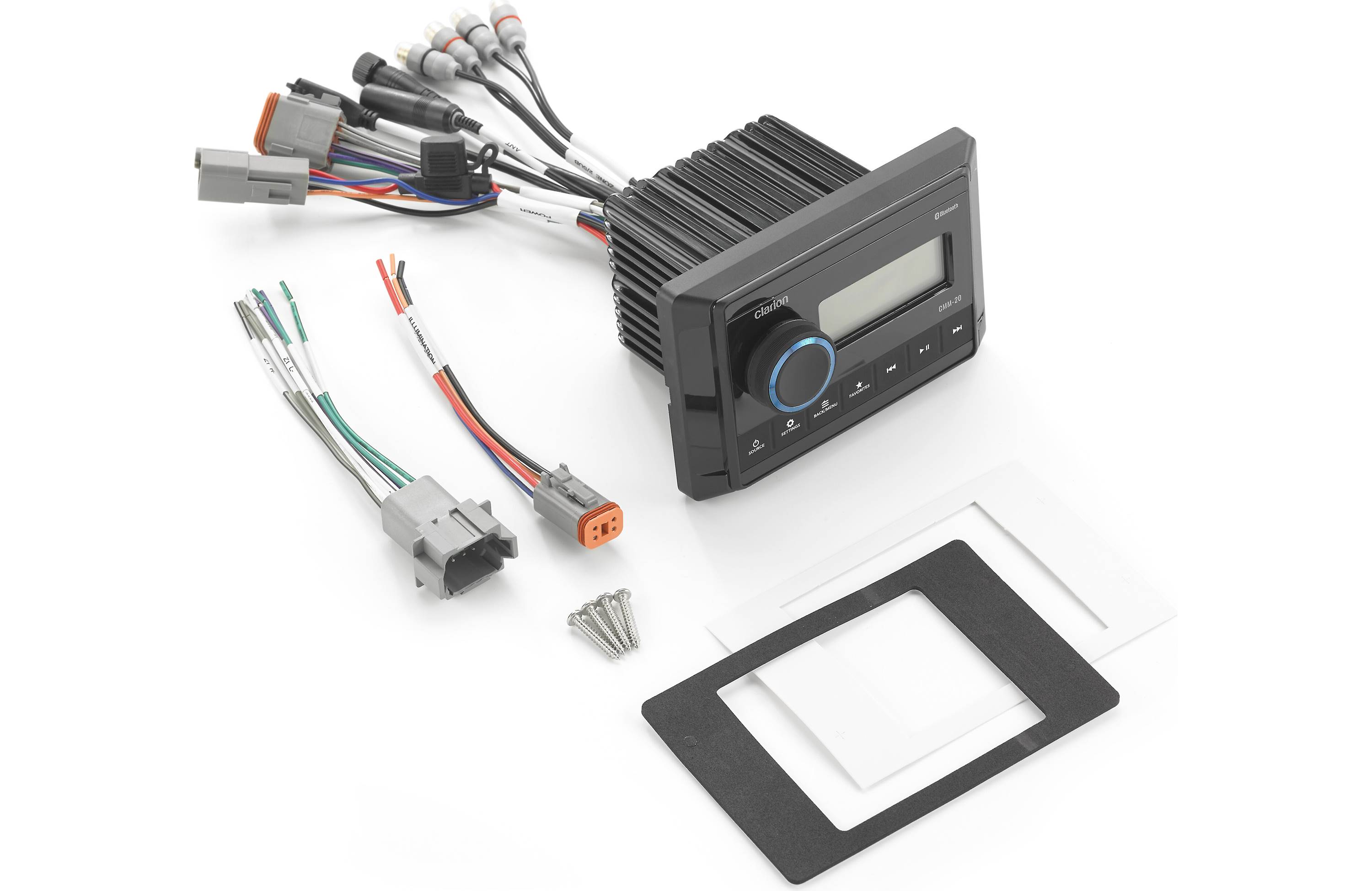 Clarion CMM-20 Marine Digital Media Receiver w/ High-Contrast Display