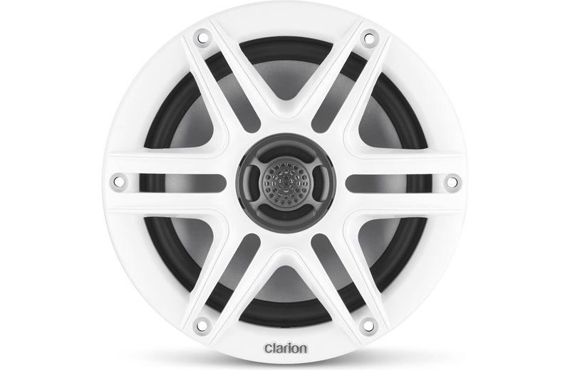 Clarion M508 1-DIN + CMS-651-SWB x2 Pair 6.5" Speakers Marine Bundle