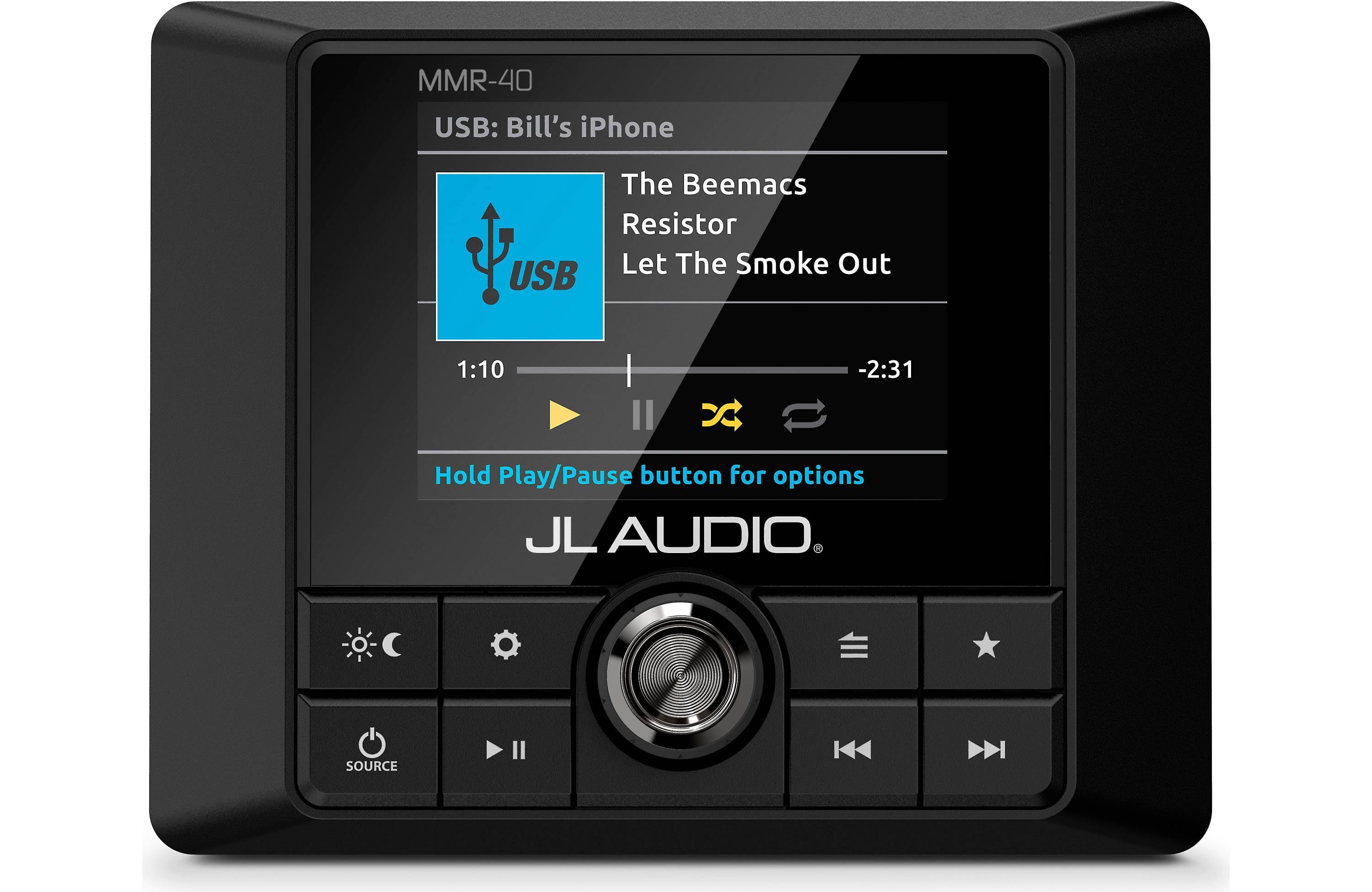 JL Audio MMR-40 Wired Full-Function NMEA 2000 Network Controller with Full-Color LCD Display for use with MediaMaster