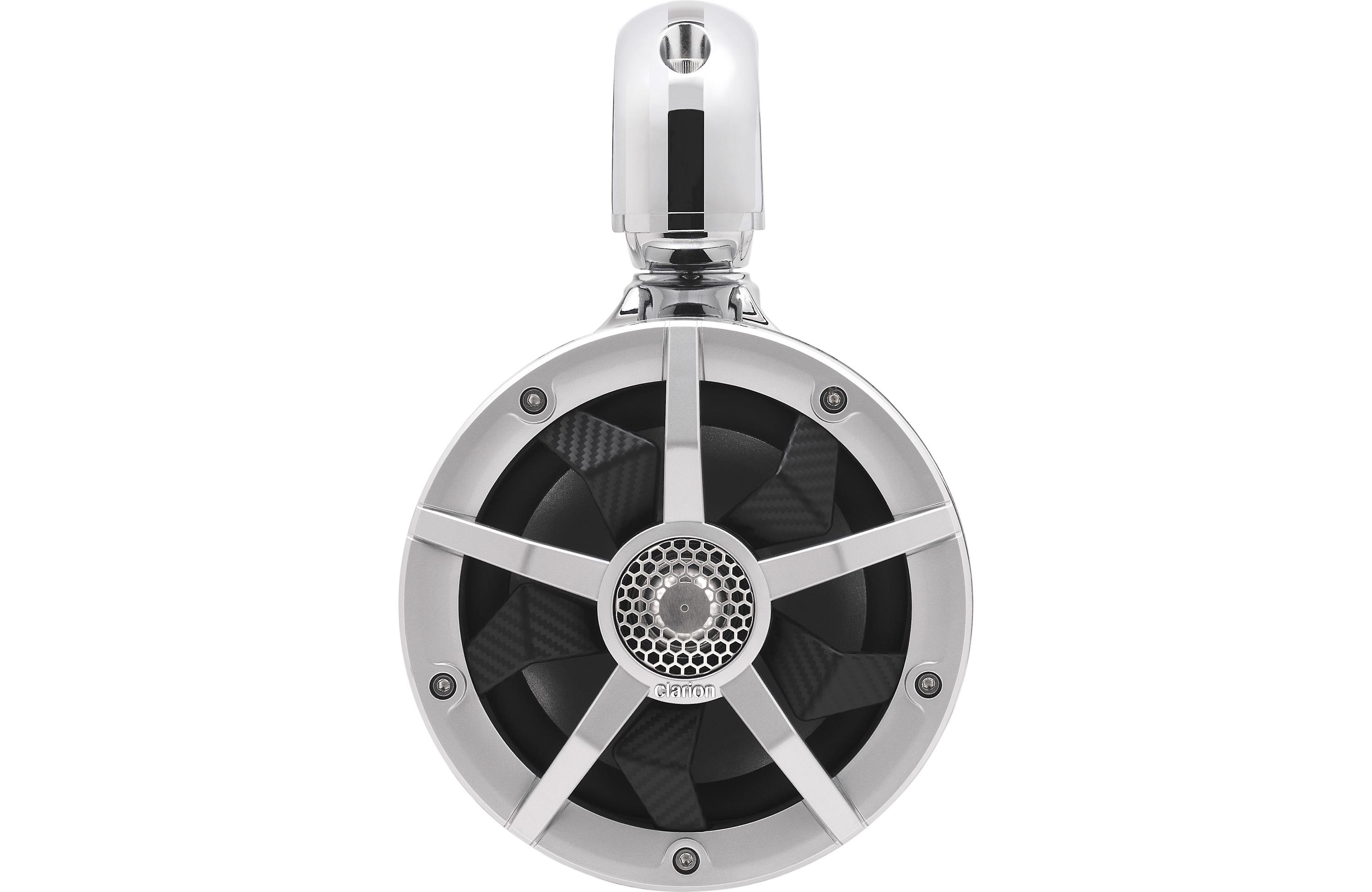 Clarion CM1624TS 6.5" Marine Silver Tower Speakers w/ Swiveling Clamps