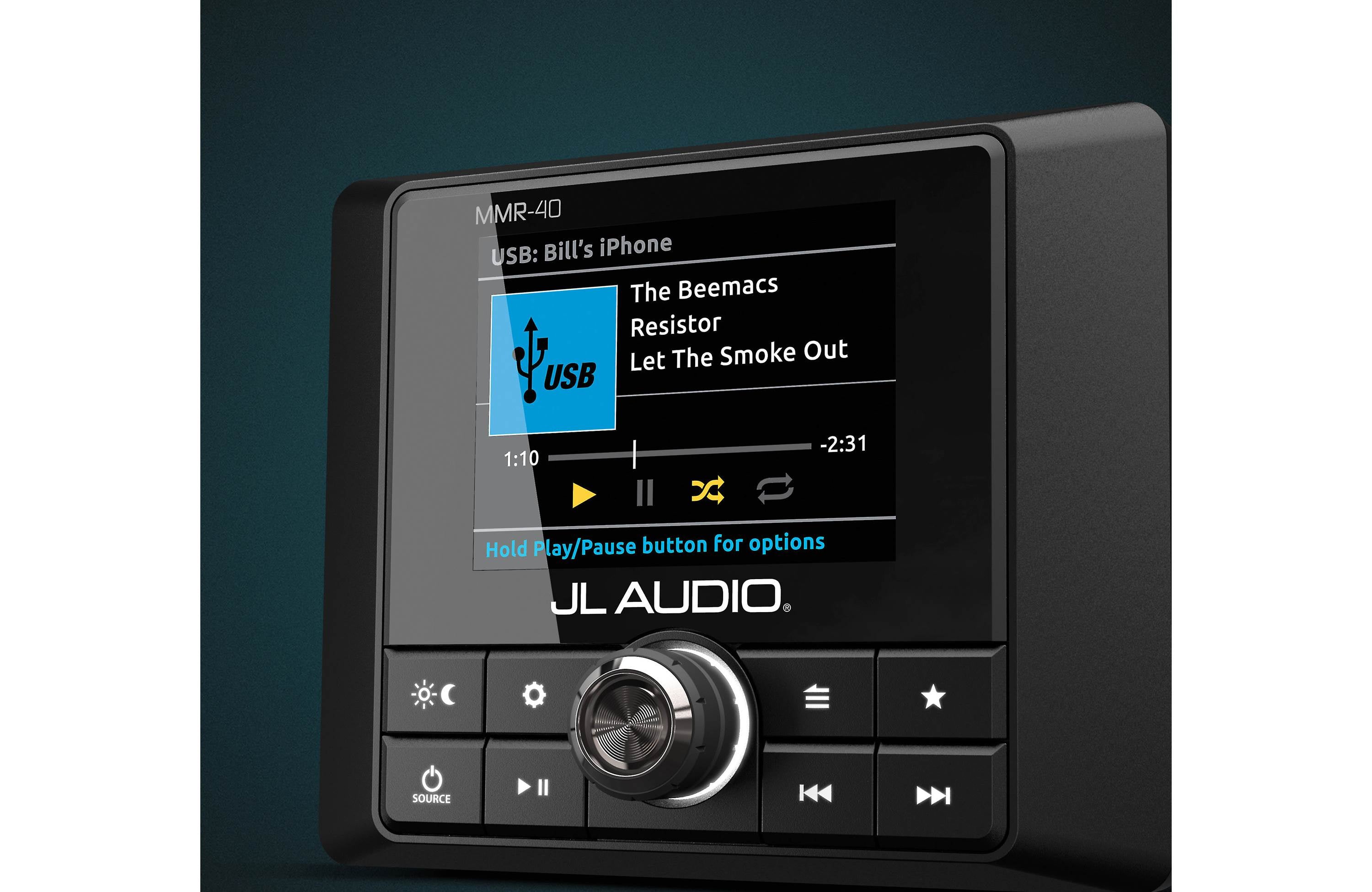 JL Audio MMR-40 Wired Full-Function NMEA 2000 Network Controller with Full-Color LCD Display for use with MediaMaster