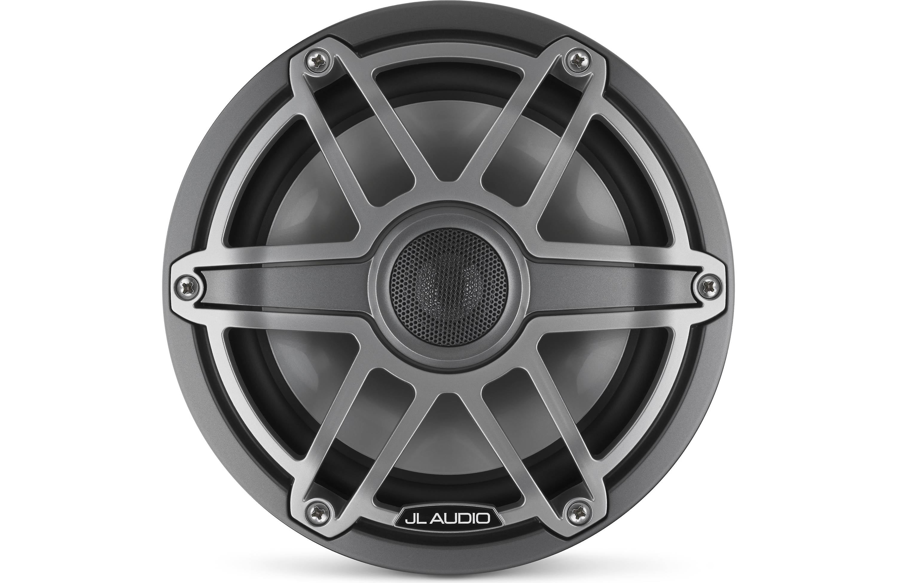 JL Audio M6-770X-S-GMTI 7.7" Marine Coaxial Speakers, Gunmetal Trim and Titanium Sport Grille