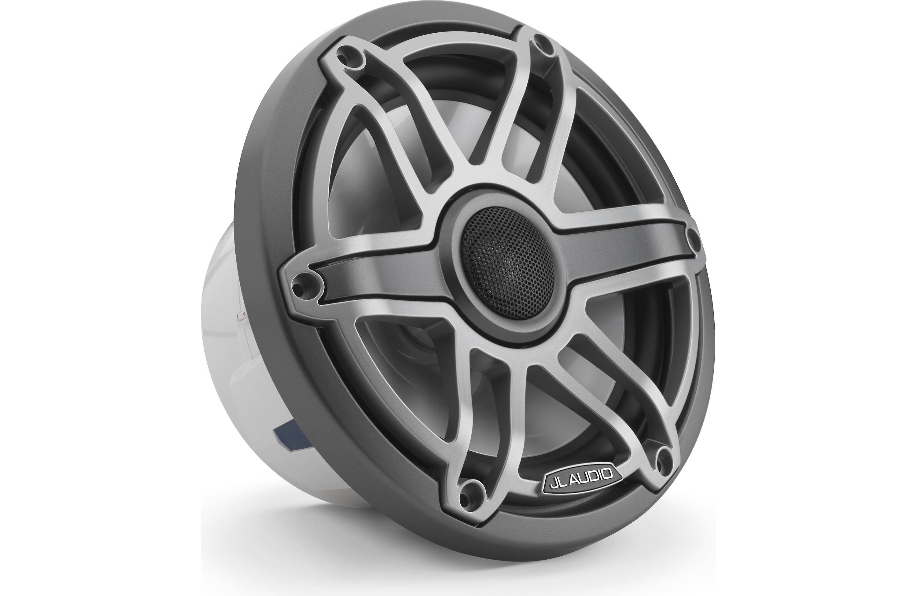 JL Audio M6-770X-S-GMTI 7.7" Marine Coaxial Speakers, Gunmetal Trim and Titanium Sport Grille