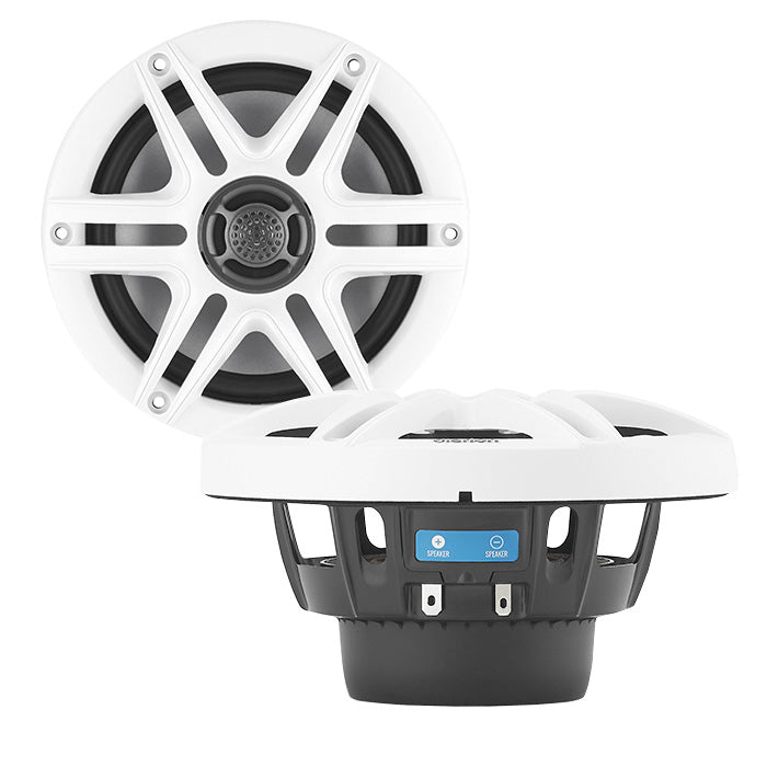 Clarion CMS-651-SWB 6.5 Inch Marine Coaxial Speakers Pair with Sport Grilles