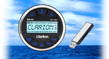 Clarion GR10BT Marine USB / MP3 / WMA Receiver With Built-In Bluetooth
