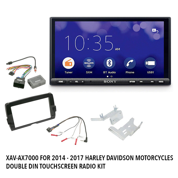 Sony XAV-AX7000 Plug & Play Bundle for 2014+ Harley-Davidson