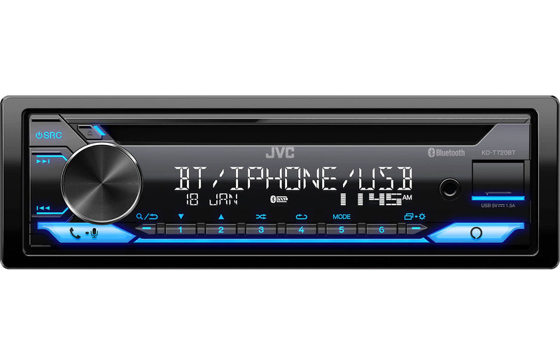 JVC KD-T720BT 1-Din CD and Bluetooth Receiver