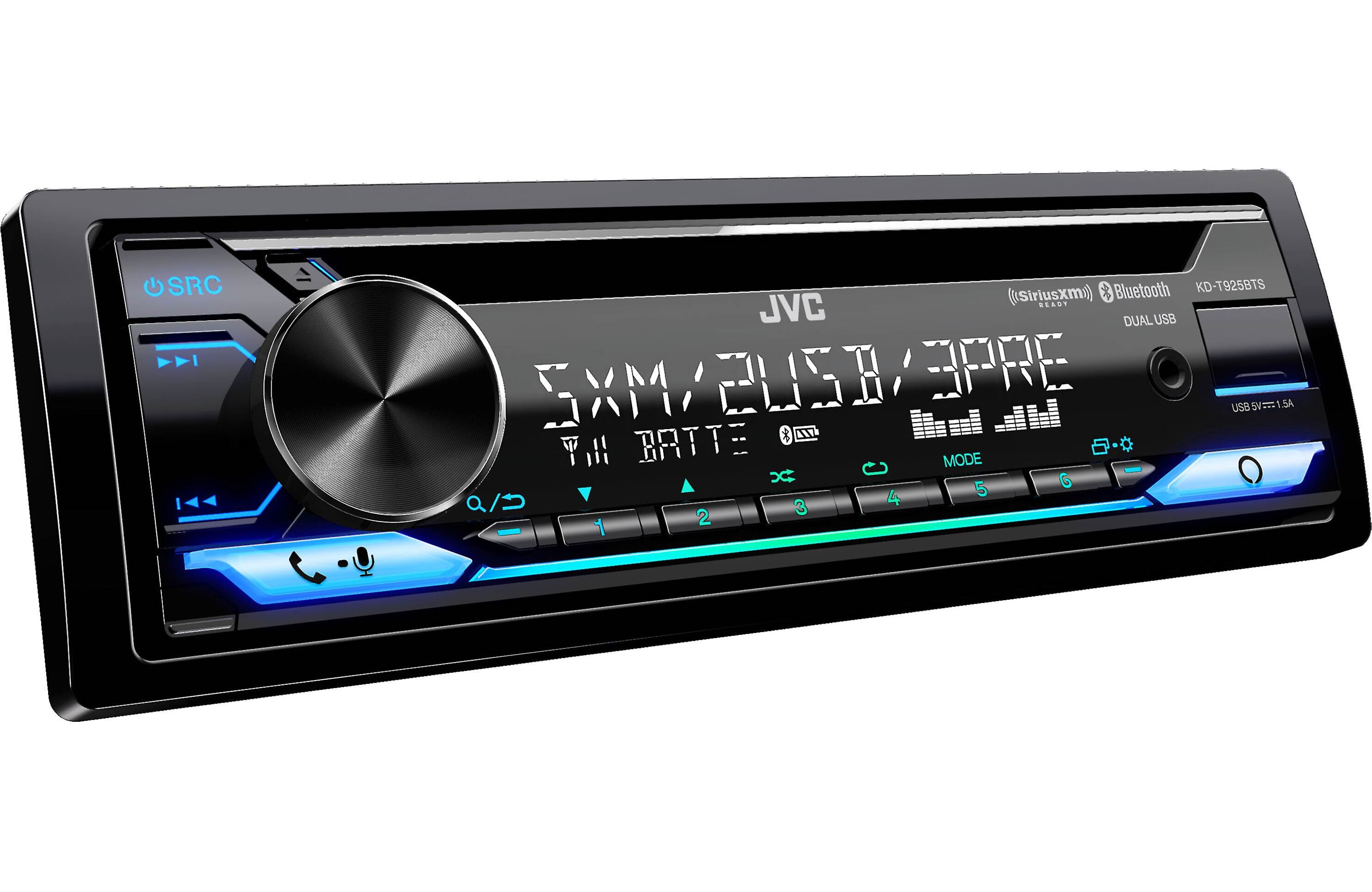 JVC KD-T925BTS 1-DIN CD Car Stereo Receiver