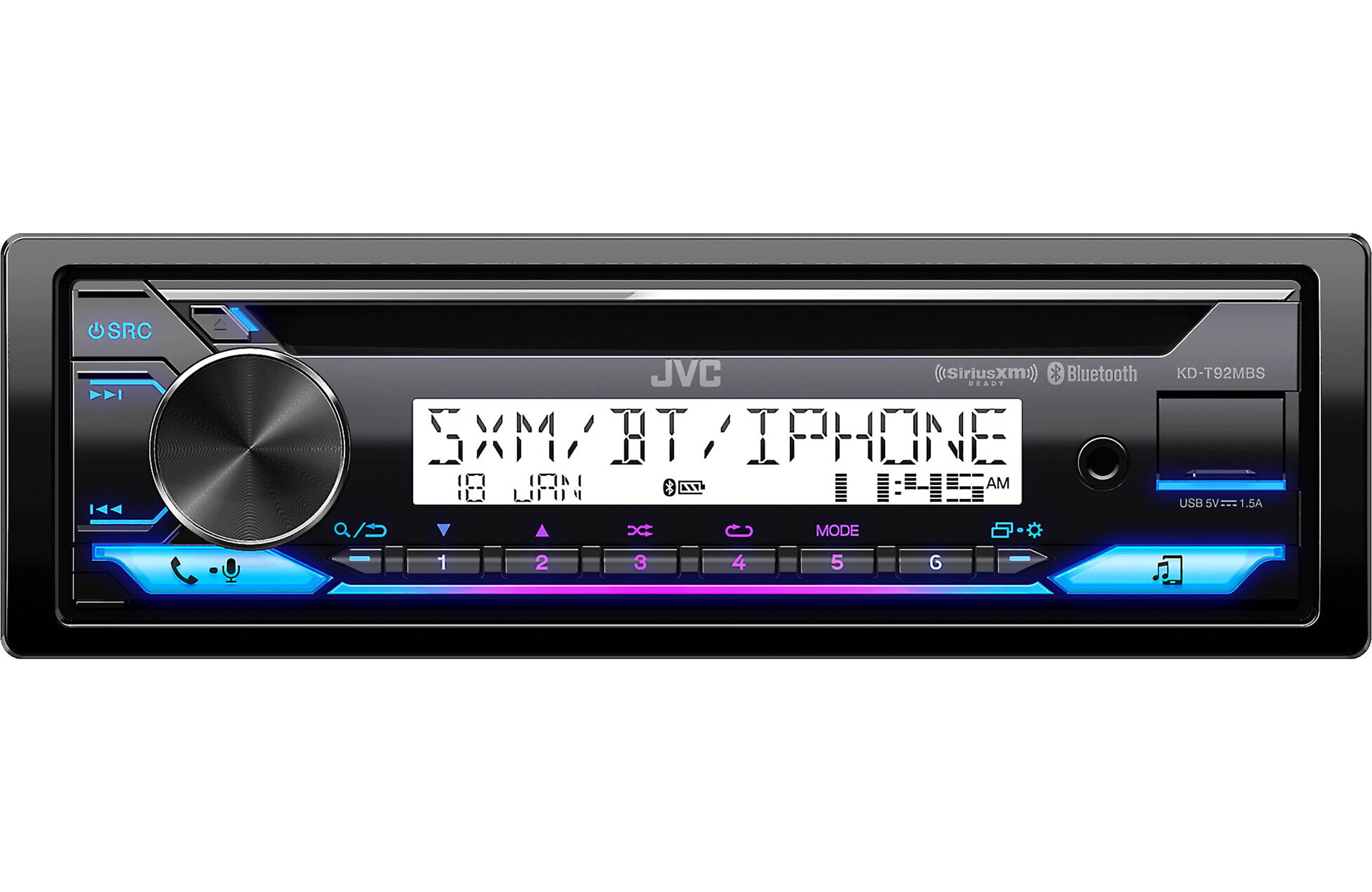 JVC KD-T92MBS CD 1-DIN Marine Stereo Receiver