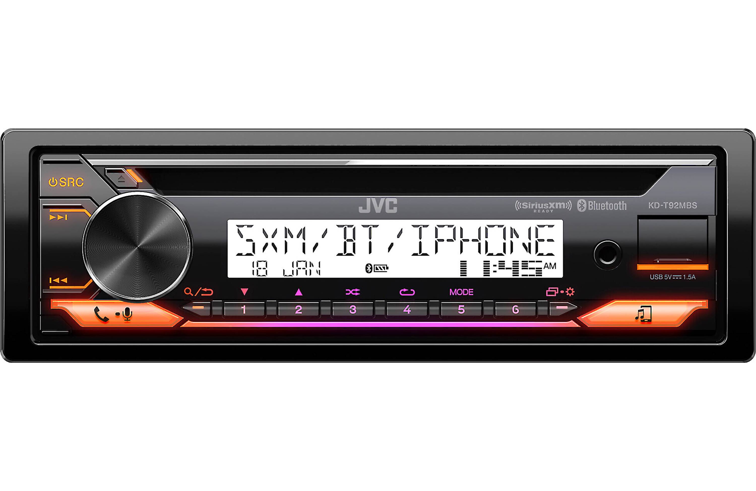 JVC KD-T92MBS CD 1-DIN Marine Stereo Receiver