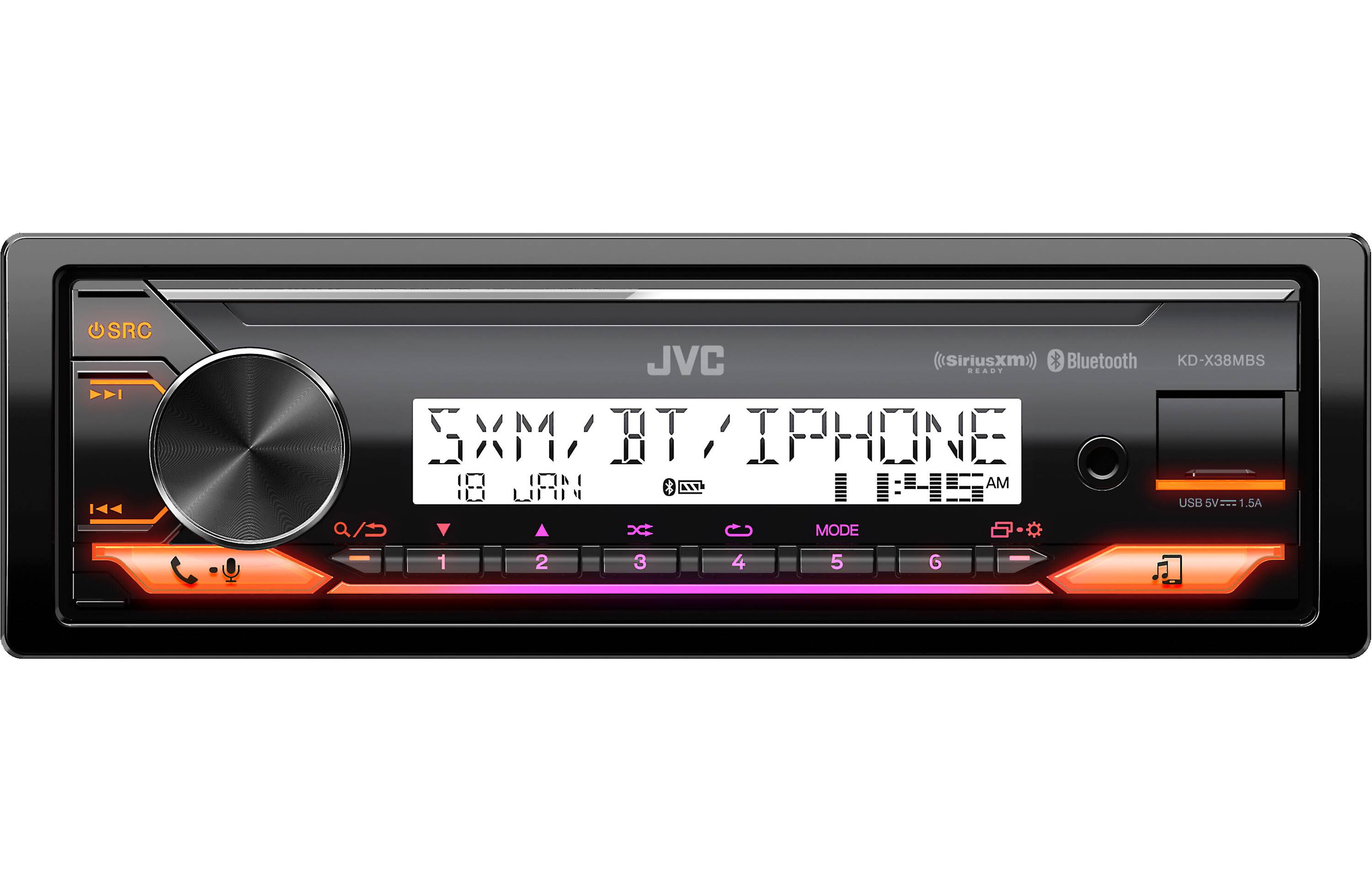 JVC KD-X38MBS 1-DIN Marine Digital Media Receiver