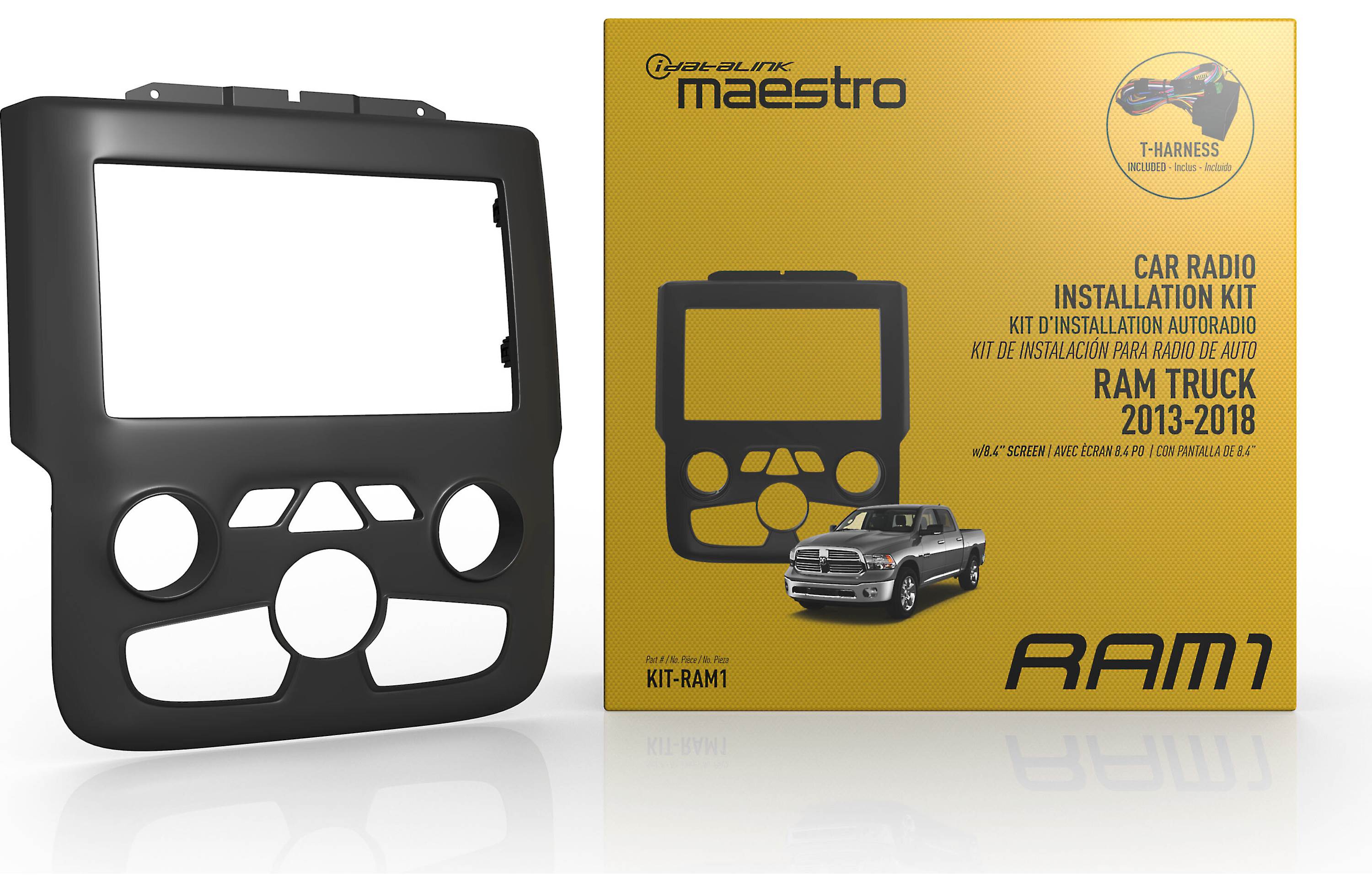 iDatalink KIT-RAM1 Dash and Wiring Kit for select 2013-22 RAM trucks with factory 8.4" screen