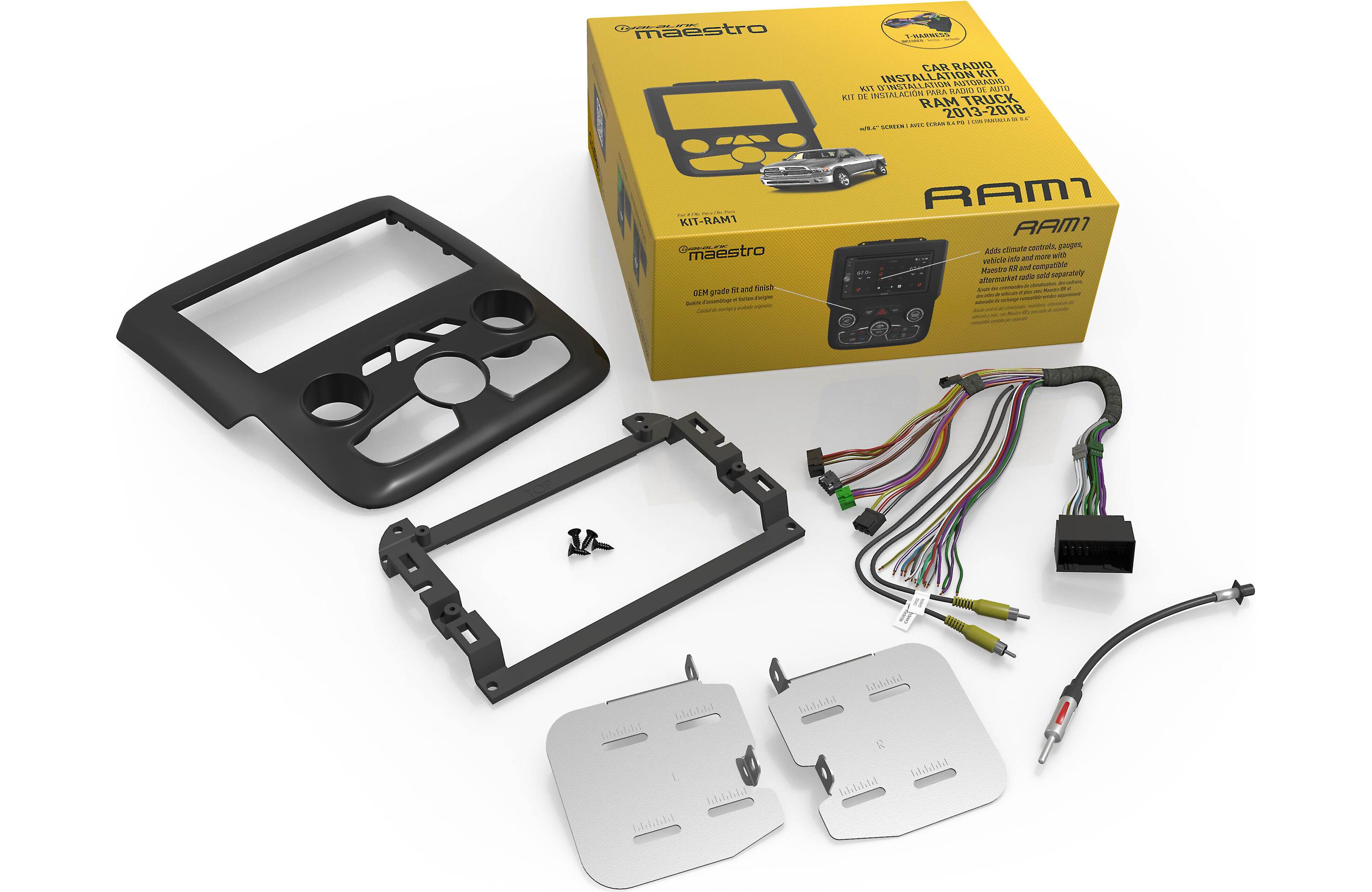 iDatalink KIT-RAM1 Dash and Wiring Kit for select 2013-22 RAM trucks with factory 8.4" screen