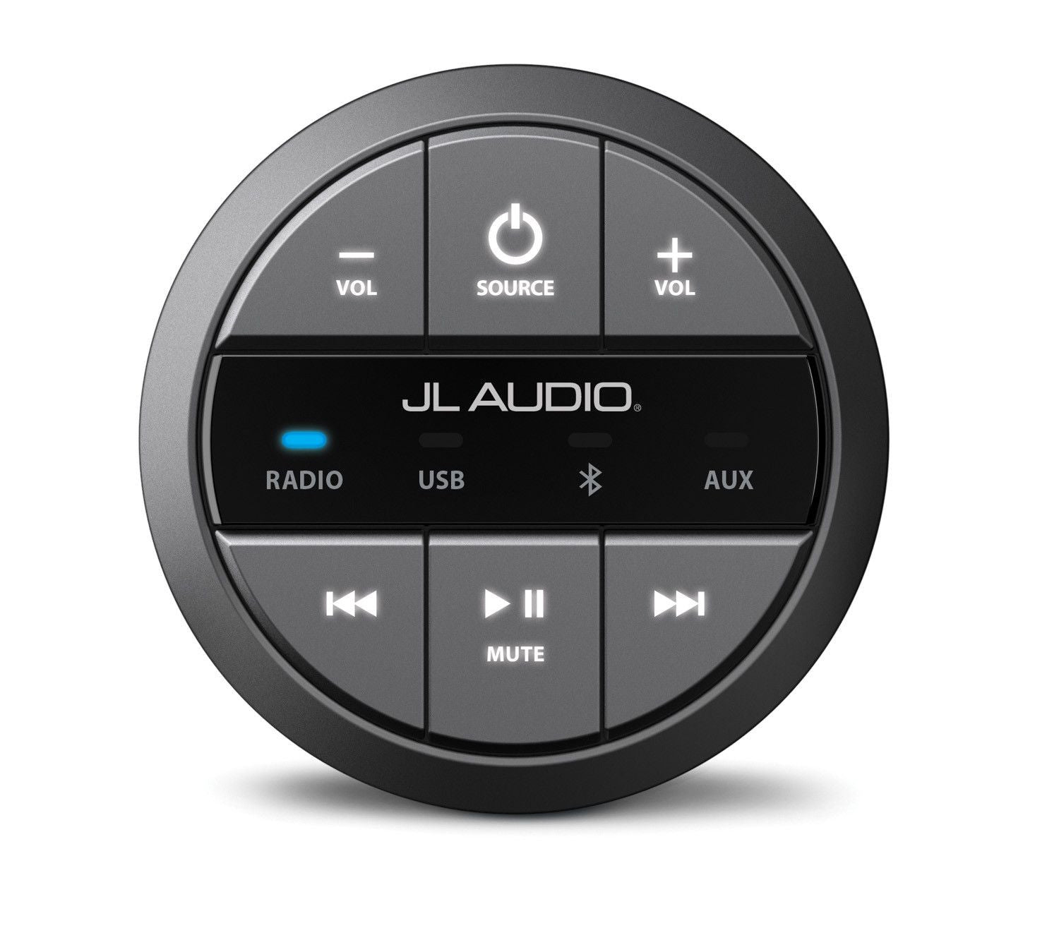 JL AUDIO MMR-20 - Round, wired, non-display remote controller for use with MediaMaster® - Freeman's Car Stereo