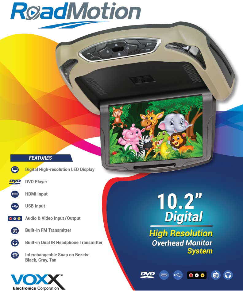 Roadmotion RM10- 10 inch overhead video DVD - Freeman's Car Stereo