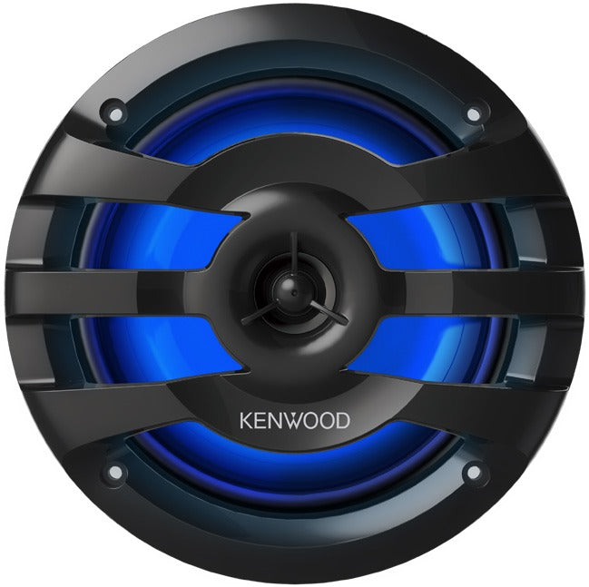 Kenwood KFC-1673MRBL 6.75" 2-Way Marine Speaker with RGB Lighting - Black - Freeman's Car Stereo
