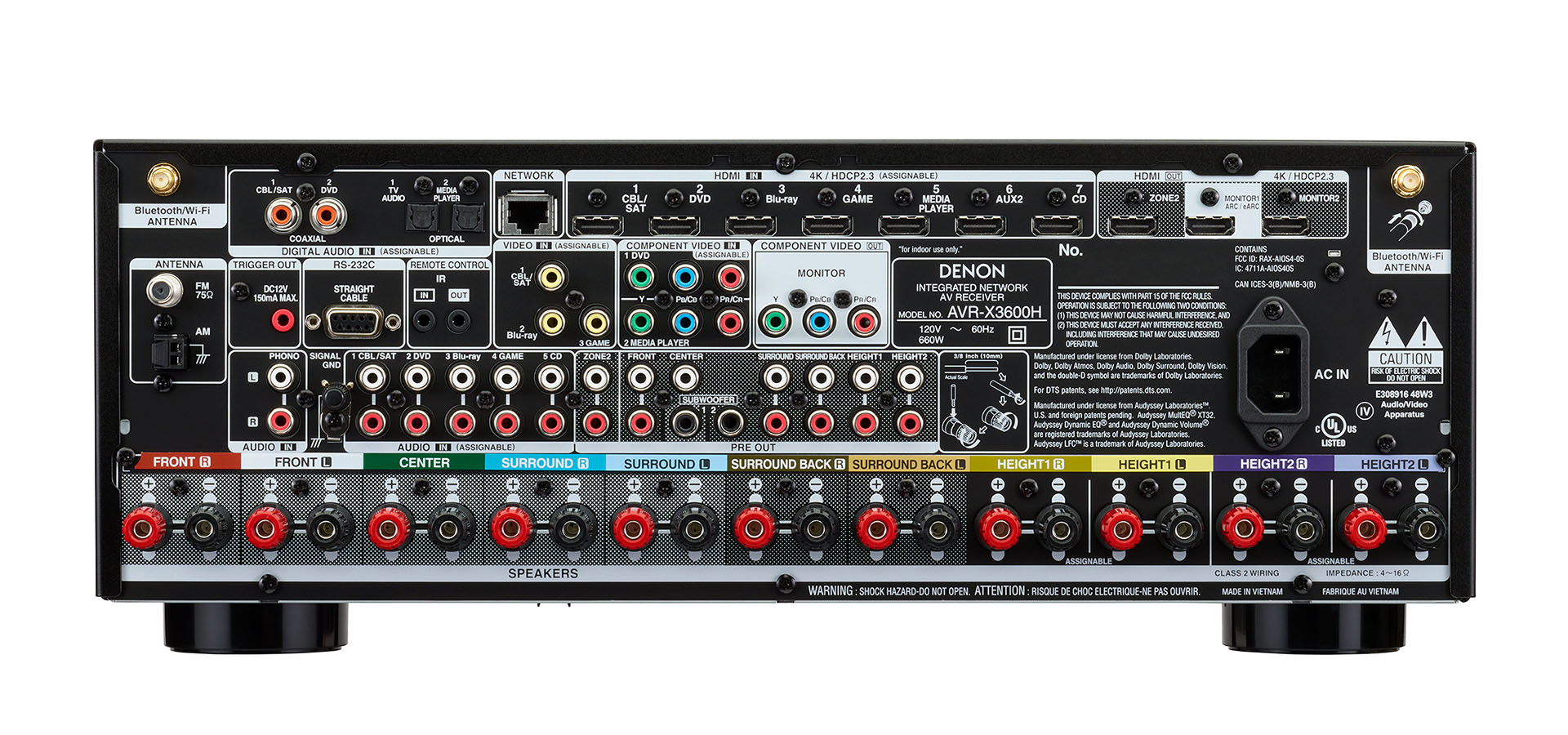 DENON AVR-X3600H (2019 model) -9.2 channel 4K Ultra HD AV receiver - Freeman's Car Stereo