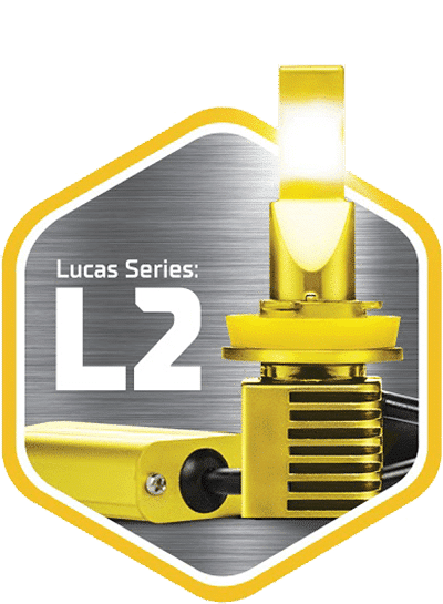 Lucas Lighting L2 Series Headlight Pair (2 Bulbs), 5X Brighter