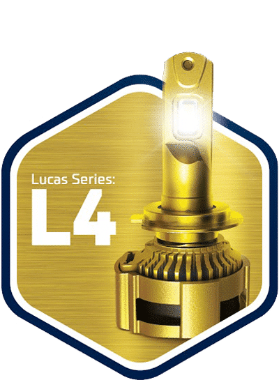 Lucas Lighting L4 Series Headlight Pair (2 bulbs), 9X Brighter