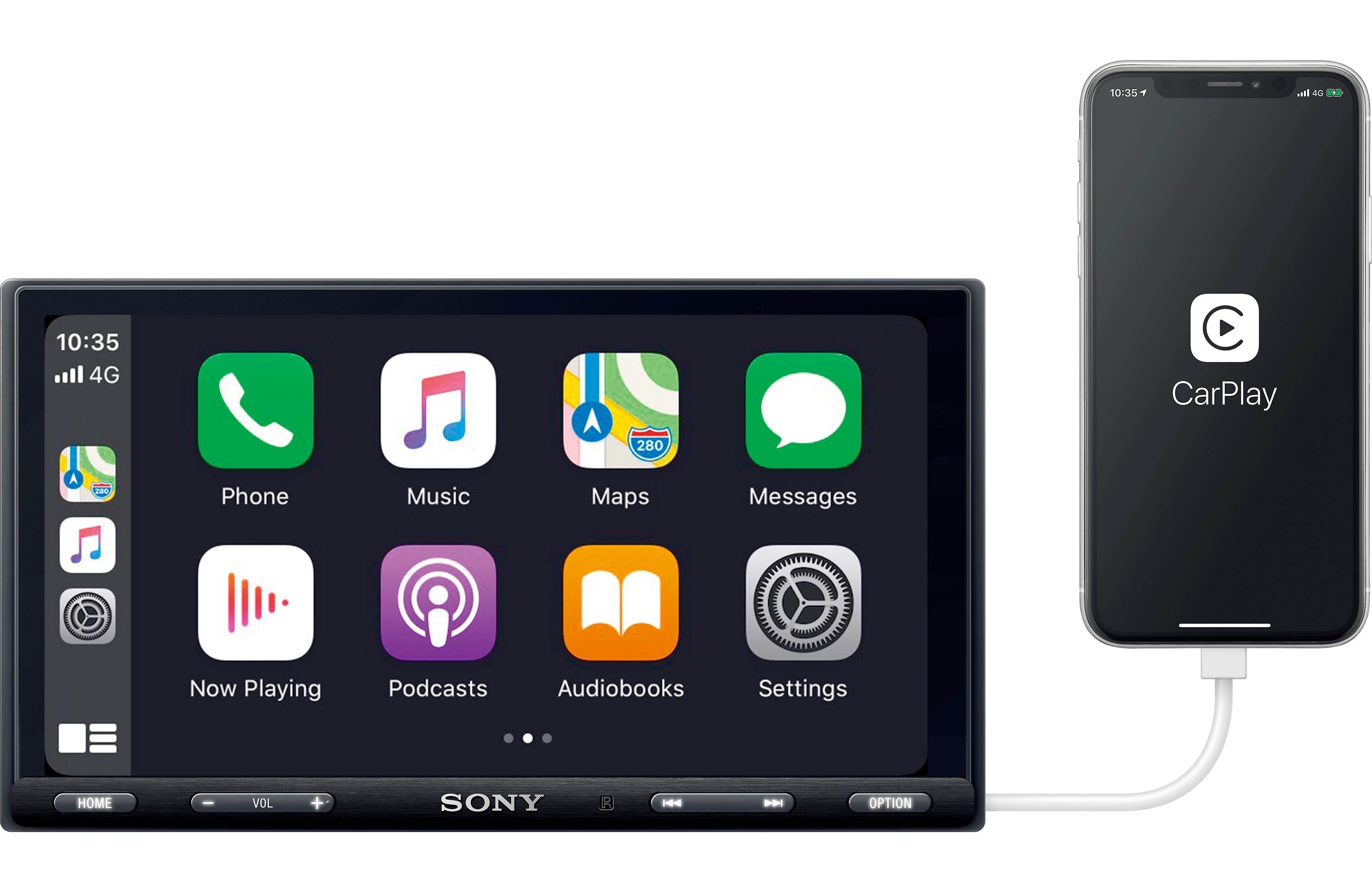 Sony XAV-AX5500 6.95" Bluetooth Media Receiver with Apple CarPlay