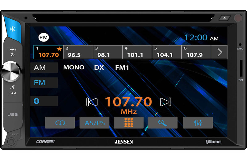 Jensen CDR6221 6.2″ CD/DVD Multimedia Receiver with Bluetooth