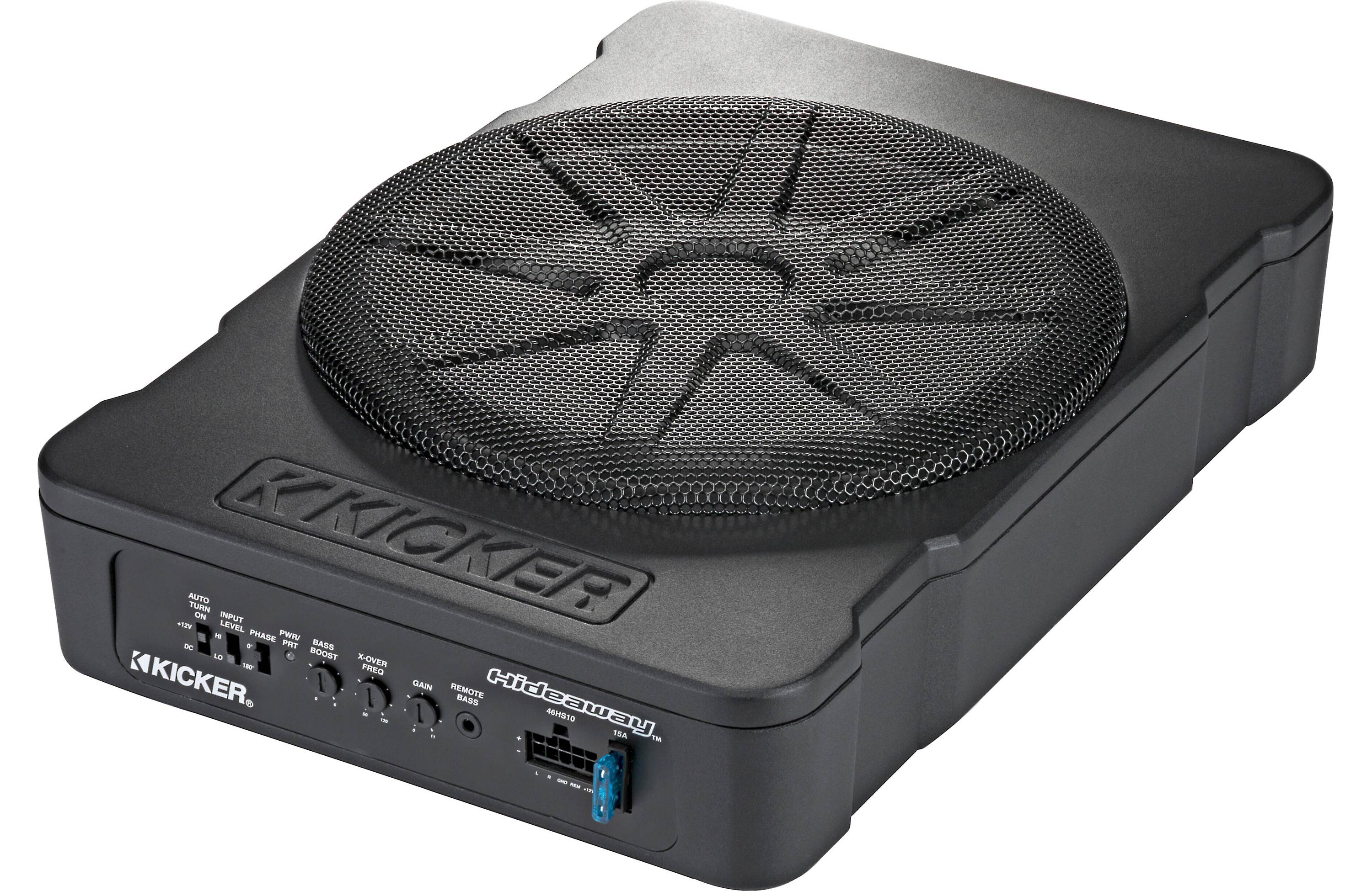 Kicker 46HS10 10" Hideaway Compact Powered Subwoofer built-in 180-watt amp