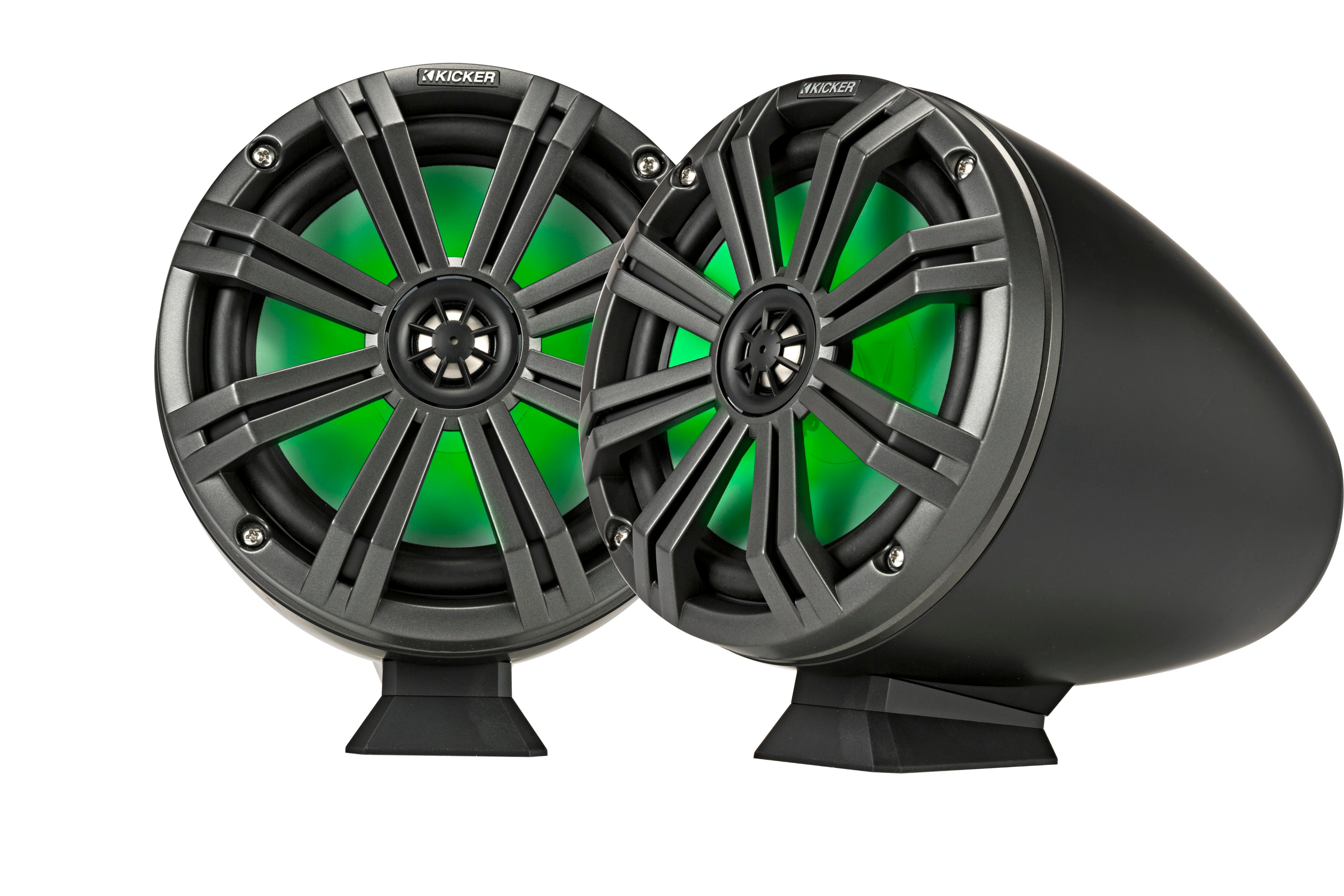 Kicker 46KMFC8 8" KMFC Marine Coaxial Tower Speaker System – Black