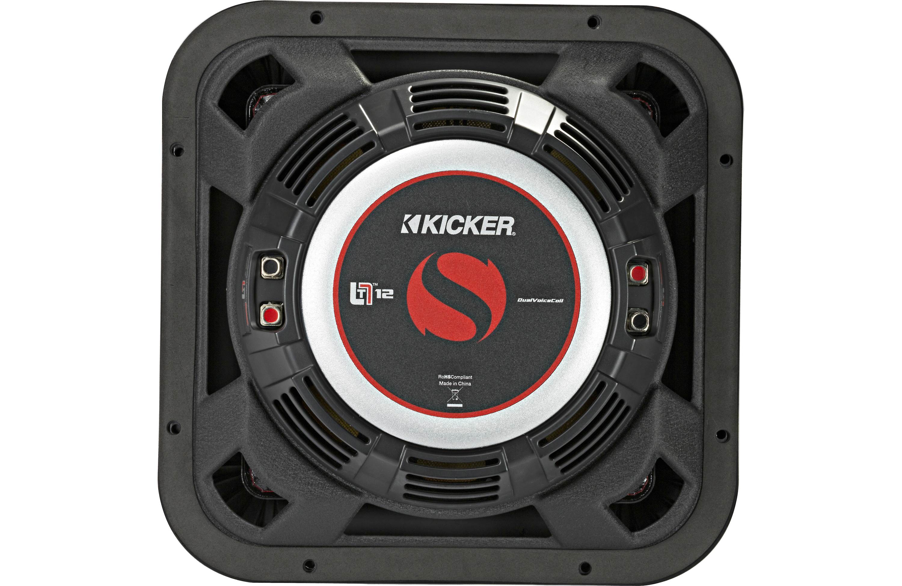 Kicker 46L7T124 12" Dual 4-Ohm L7T Shallow Mount Car Subwoofer Speaker