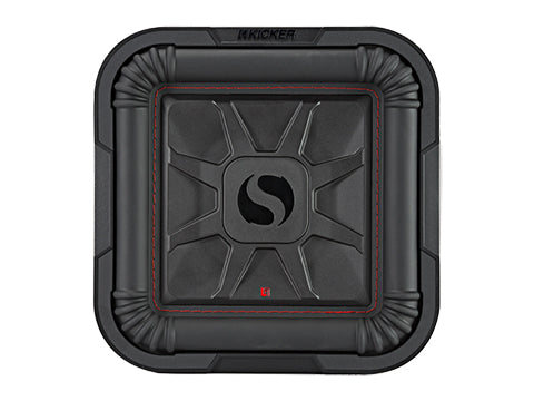 KICKER 46L7T104 10-Inch Solo-Baric L7T 4-Ohm DVC Thin Square Subwoofer front view