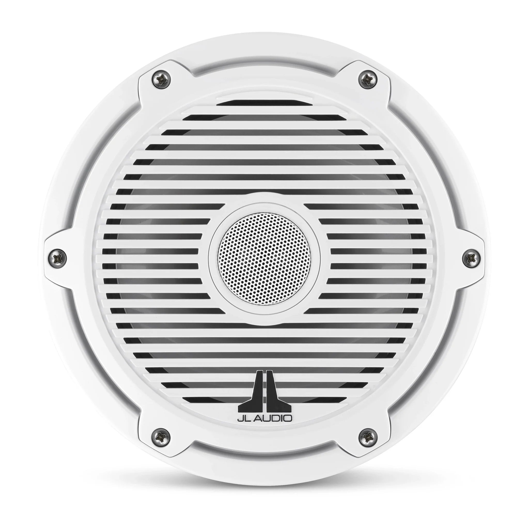 JL Audio M6-770X-C-3GW 7.7" Marine Coaxial Speakers, Gloss White Trim and Classic Grille